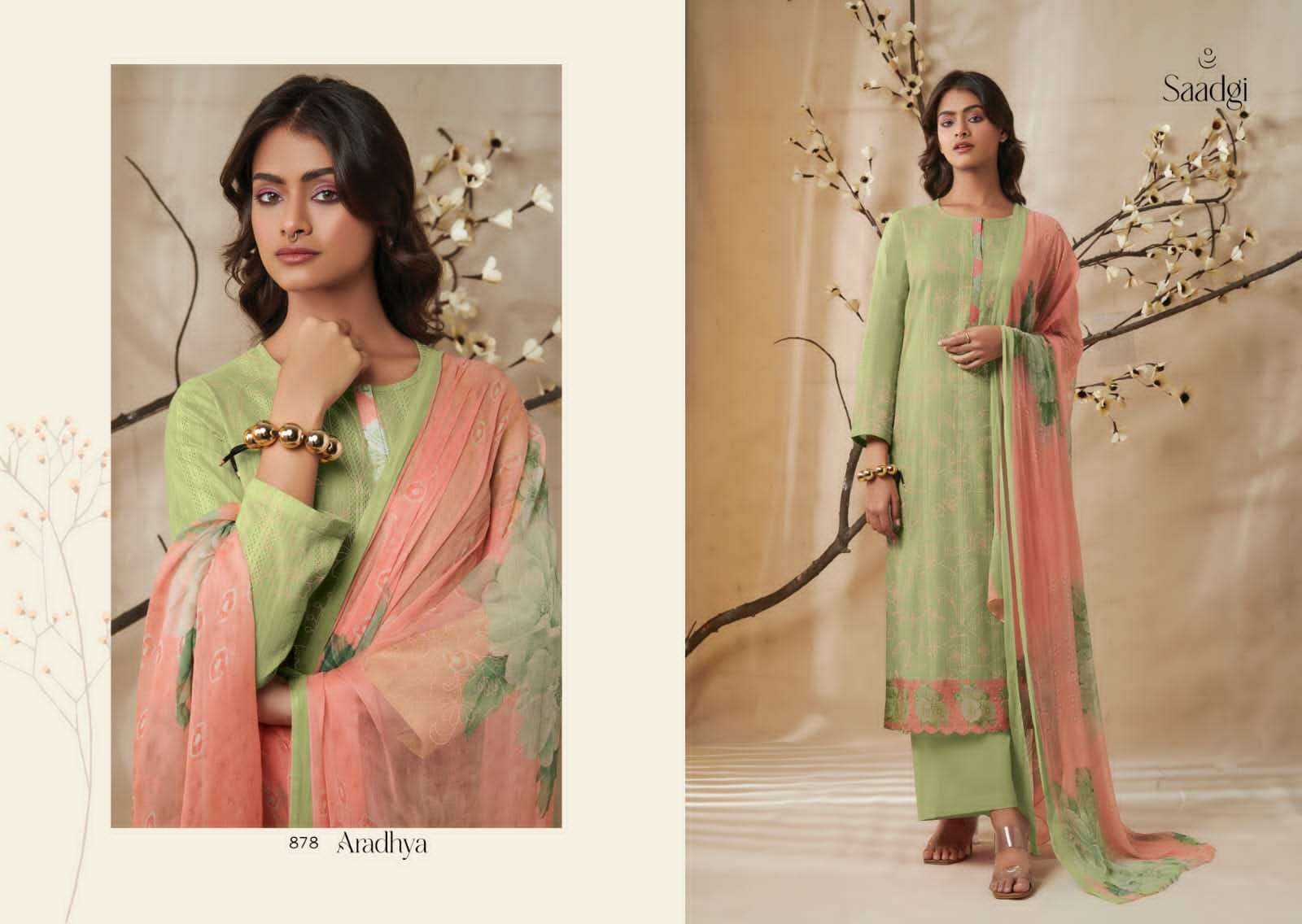 Aradhya By Saadgi Beautiful Stylish Festive Suits Fancy Colorful Casual Wear & Ethnic Wear & Ready To Wear Pure Cotton Print Dresses At Wholesale Price