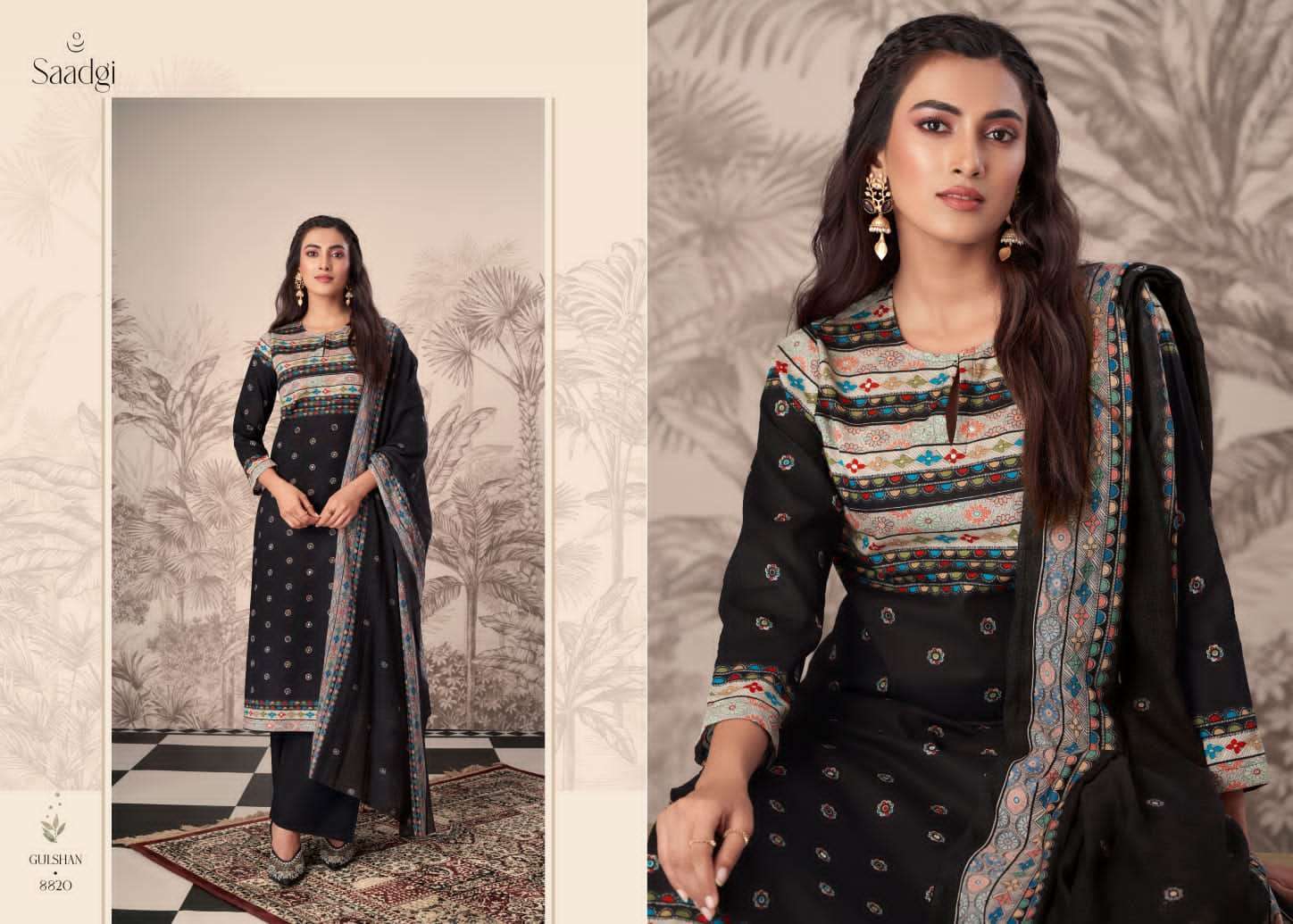 Gulshan By Saadgi Beautiful Stylish Festive Suits Fancy Colorful Casual Wear & Ethnic Wear & Ready To Wear Pure Cotton Print Dresses At Wholesale Price
