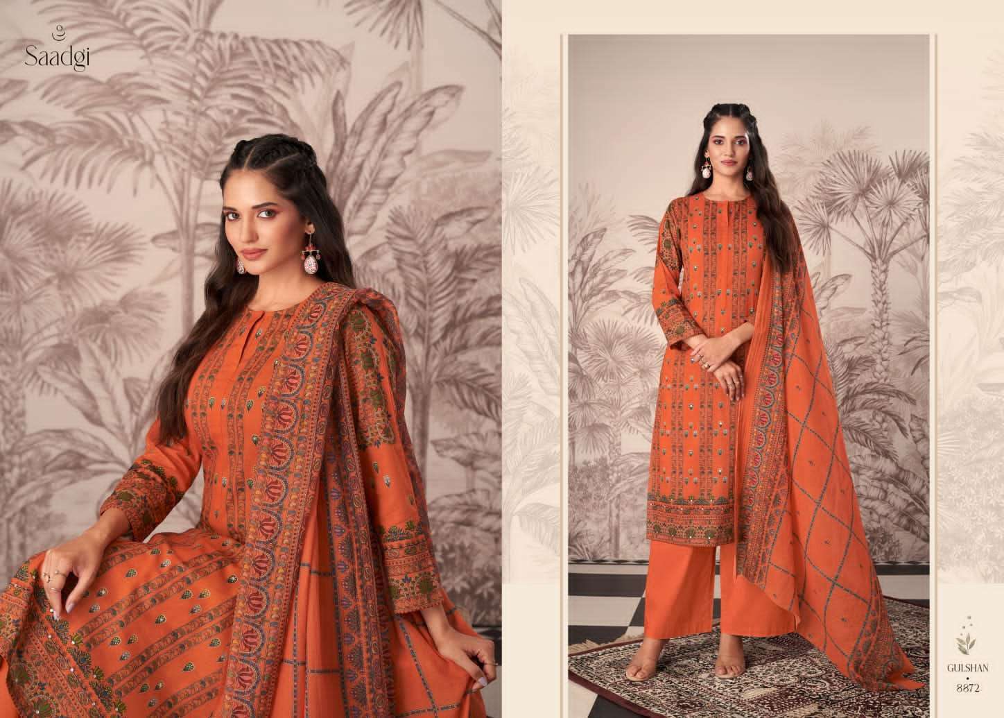Gulshan By Saadgi Beautiful Stylish Festive Suits Fancy Colorful Casual Wear & Ethnic Wear & Ready To Wear Pure Cotton Print Dresses At Wholesale Price