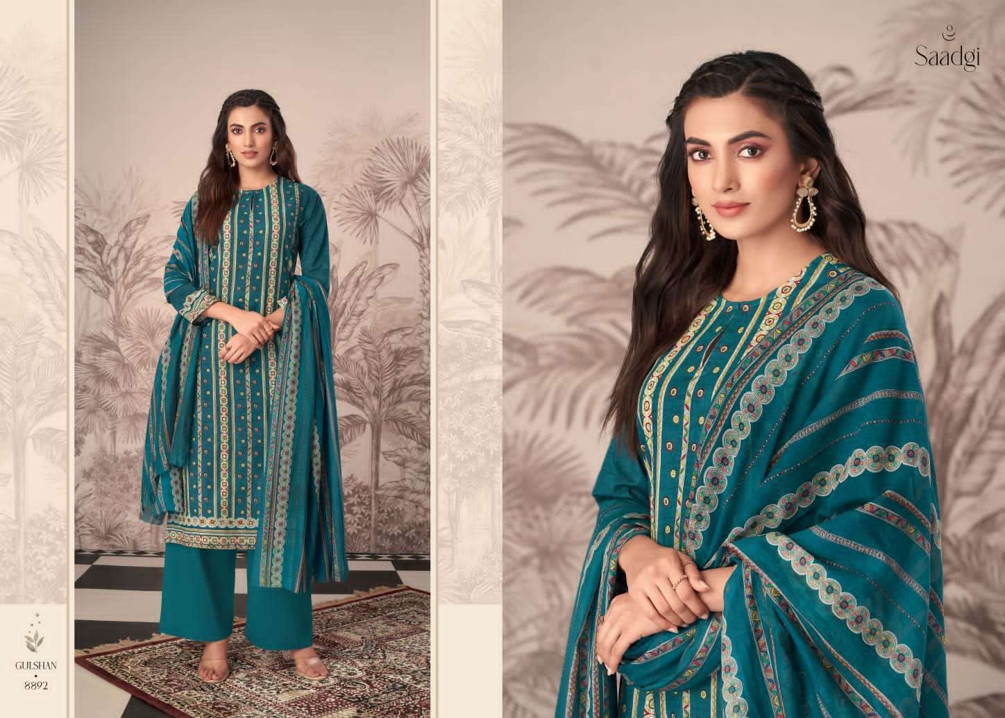 Gulshan By Saadgi Beautiful Stylish Festive Suits Fancy Colorful Casual Wear & Ethnic Wear & Ready To Wear Pure Cotton Print Dresses At Wholesale Price