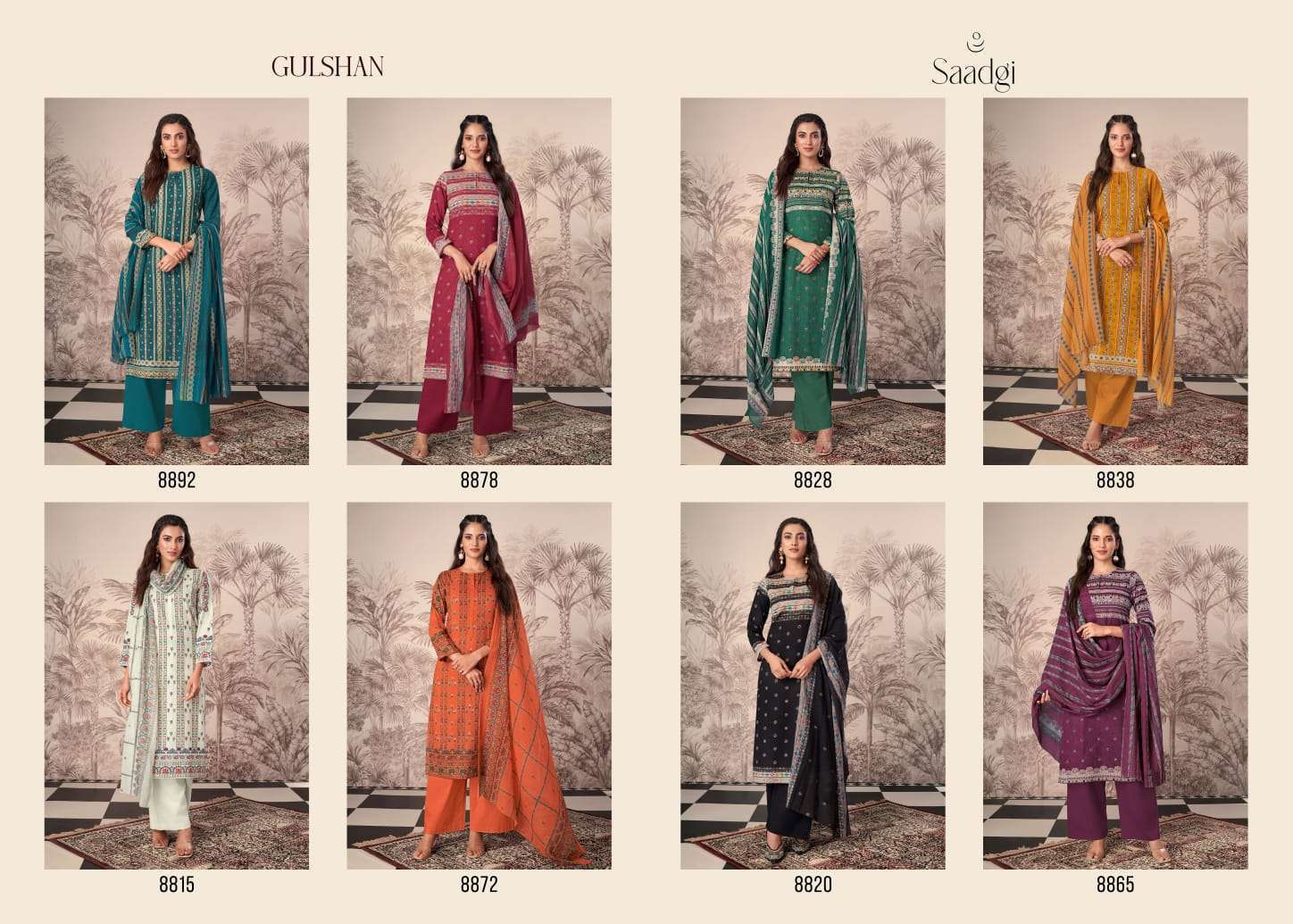 Gulshan By Saadgi Beautiful Stylish Festive Suits Fancy Colorful Casual Wear & Ethnic Wear & Ready To Wear Pure Cotton Print Dresses At Wholesale Price