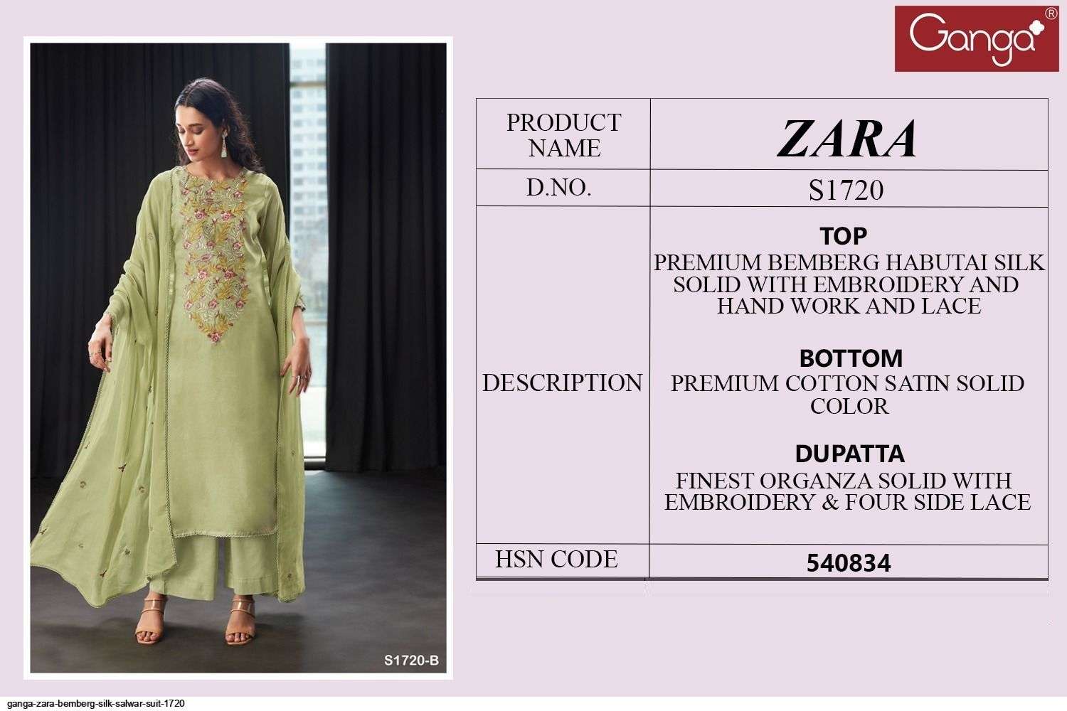 Zara-1720 By Ganga Fashion 1720-A To 1720-B Series Beautiful Stylish Festive Suits Fancy Colorful Casual Wear & Ethnic Wear & Ready To Wear Bemberg Silk Print Dresses At Wholesale Price