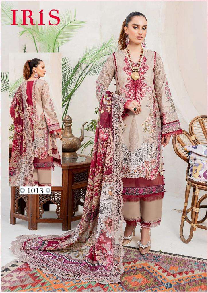 Afsanah Vol-2 By Iris 1011 To 1020 Series Designer Pakistani Suits Beautiful Fancy Stylish Colorful Party Wear & Occasional Wear Pure Cotton Print With Embroidery Dresses At Wholesale Price