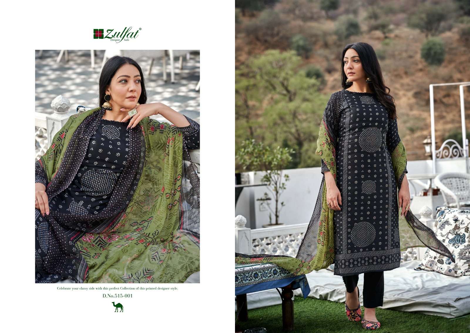 Tamanna Vol-4 By Zulfat 515-001 To 515-010 Series Designer Festive Suits Beautiful Stylish Fancy Colorful Party Wear & Occasional Wear Pure Cotton Print Dresses At Wholesale Price