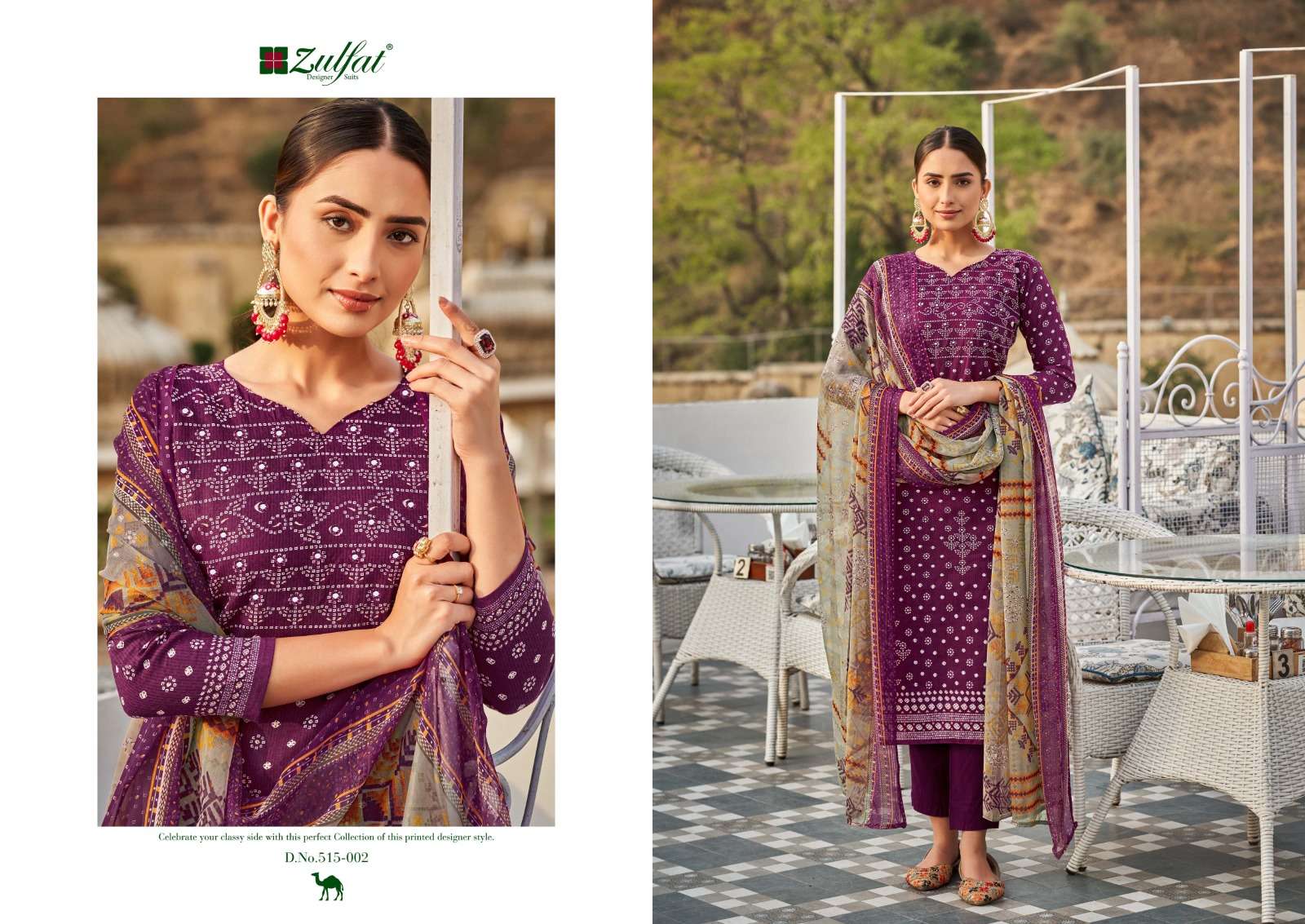 Tamanna Vol-4 By Zulfat 515-001 To 515-010 Series Designer Festive Suits Beautiful Stylish Fancy Colorful Party Wear & Occasional Wear Pure Cotton Print Dresses At Wholesale Price