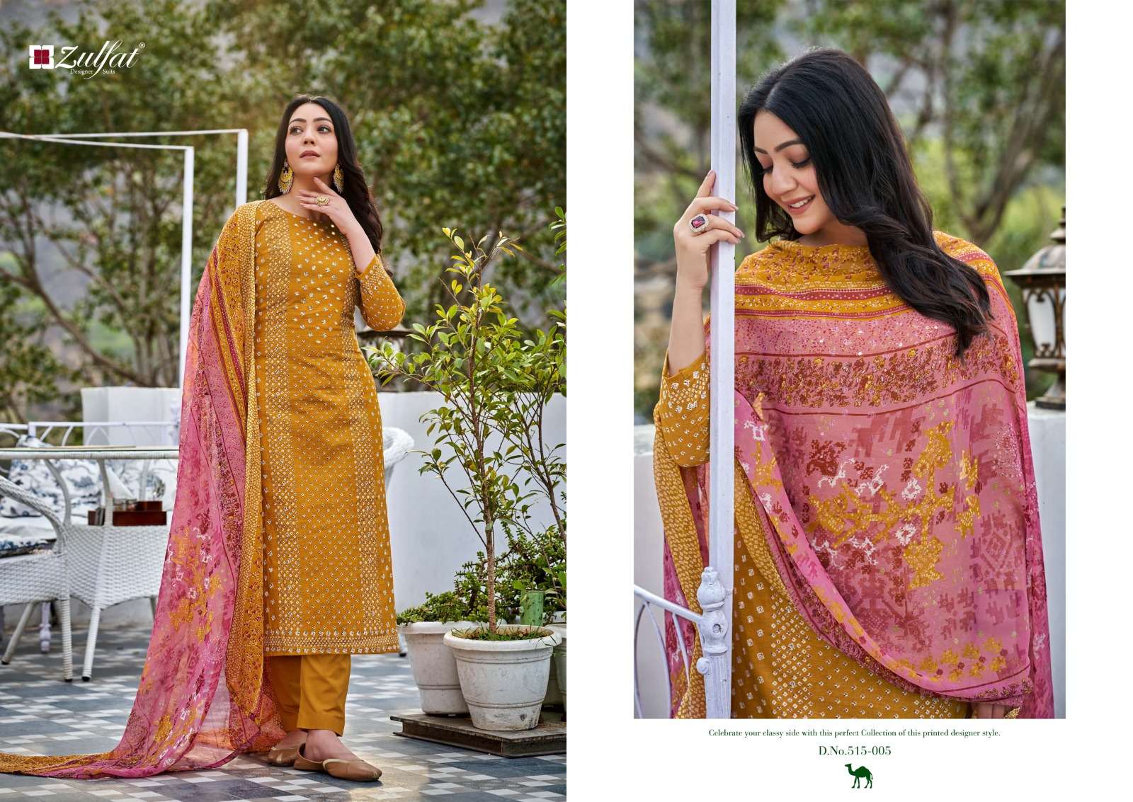 Tamanna Vol-4 By Zulfat 515-001 To 515-010 Series Designer Festive Suits Beautiful Stylish Fancy Colorful Party Wear & Occasional Wear Pure Cotton Print Dresses At Wholesale Price