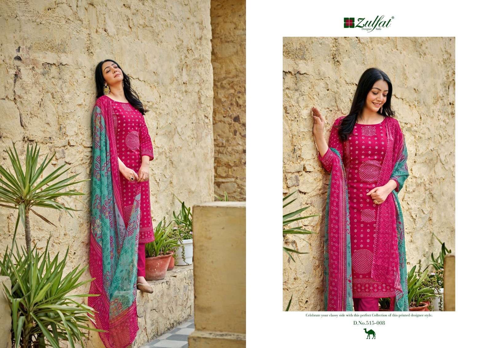 Tamanna Vol-4 By Zulfat 515-001 To 515-010 Series Designer Festive Suits Beautiful Stylish Fancy Colorful Party Wear & Occasional Wear Pure Cotton Print Dresses At Wholesale Price