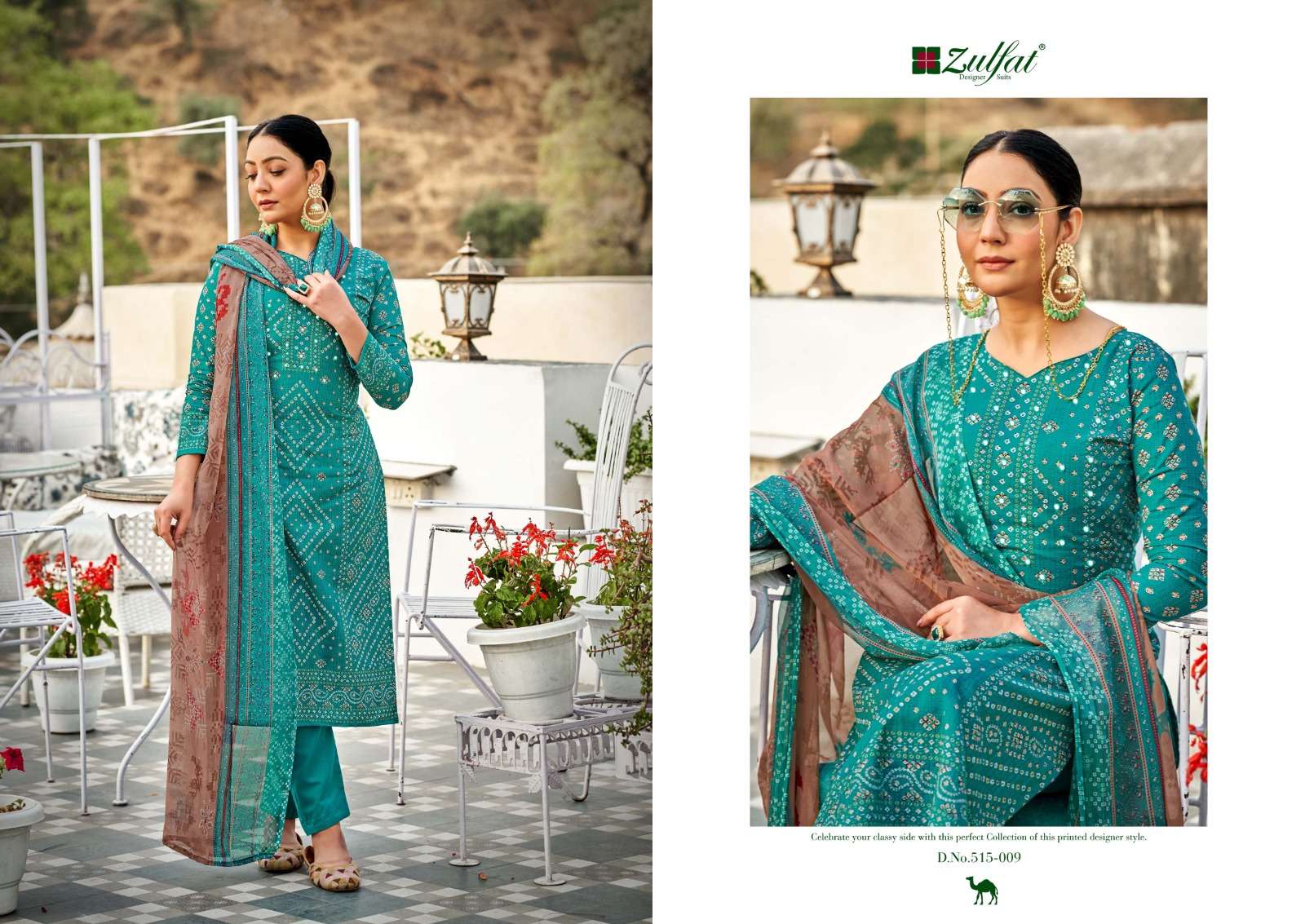 Tamanna Vol-4 By Zulfat 515-001 To 515-010 Series Designer Festive Suits Beautiful Stylish Fancy Colorful Party Wear & Occasional Wear Pure Cotton Print Dresses At Wholesale Price