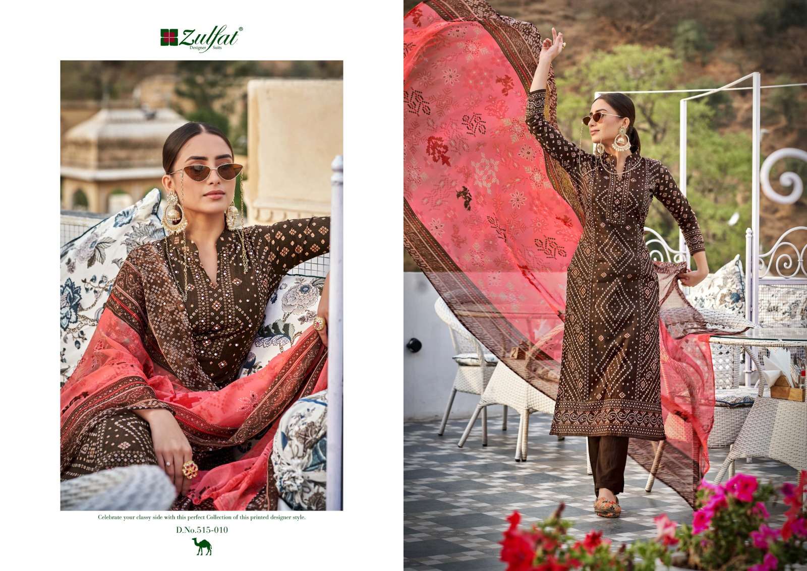 Tamanna Vol-4 By Zulfat 515-001 To 515-010 Series Designer Festive Suits Beautiful Stylish Fancy Colorful Party Wear & Occasional Wear Pure Cotton Print Dresses At Wholesale Price