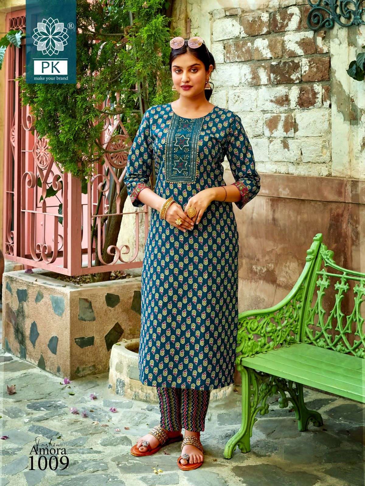 Fashion Amora Vol-1 By PK 1001 To 1012 Series Designer Stylish Fancy Colorful Beautiful Party Wear & Ethnic Wear Collection Cotton Print Kurtis With Bottom At Wholesale Price