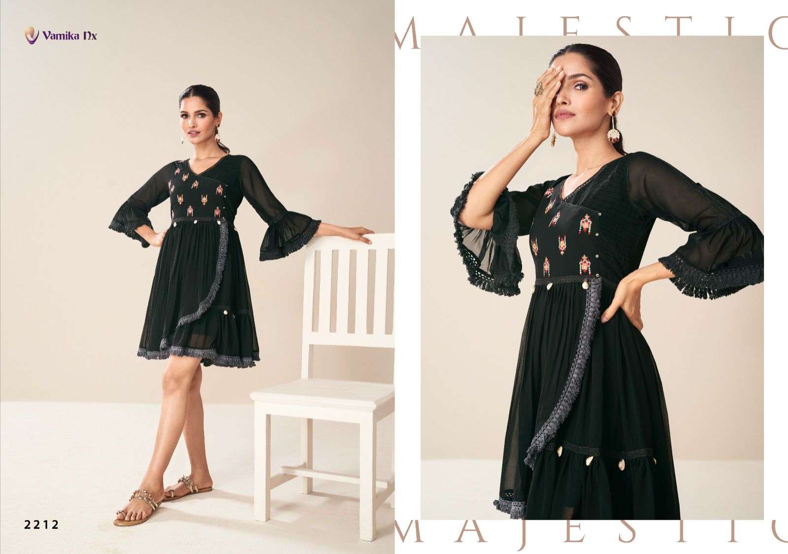 Tunic Vol-2 By Vamika 2207 To 2212 Series Designer Stylish Fancy Colorful Beautiful Party Wear & Ethnic Wear Collection Faux Georgette Tops At Wholesale Price