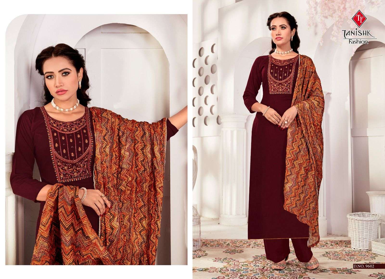 Azar By Tanishk Fashion 9601 To 9608 Series Beautiful Festive Suits Colorful Stylish Fancy Casual Wear & Ethnic Wear Pure Rayon Slub Print Dresses At Wholesale Price
