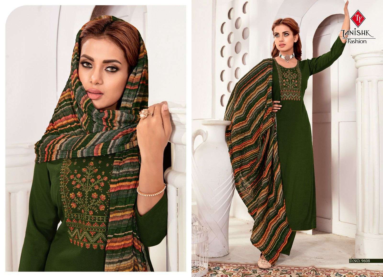 Azar By Tanishk Fashion 9601 To 9608 Series Beautiful Festive Suits Colorful Stylish Fancy Casual Wear & Ethnic Wear Pure Rayon Slub Print Dresses At Wholesale Price