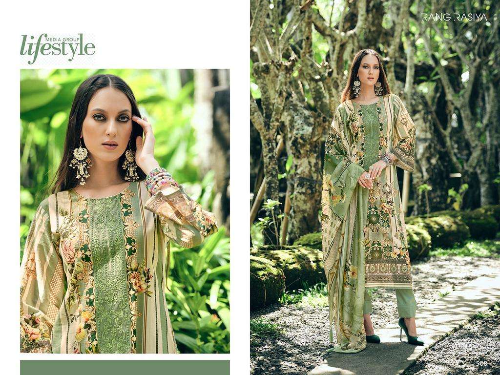Florence By Rang Rasiya 501 To 508 Series Beautiful Stylish Festive Suits Fancy Colorful Casual Wear & Ethnic Wear & Ready To Wear Pure Lawn Cotton Dresses At Wholesale Price