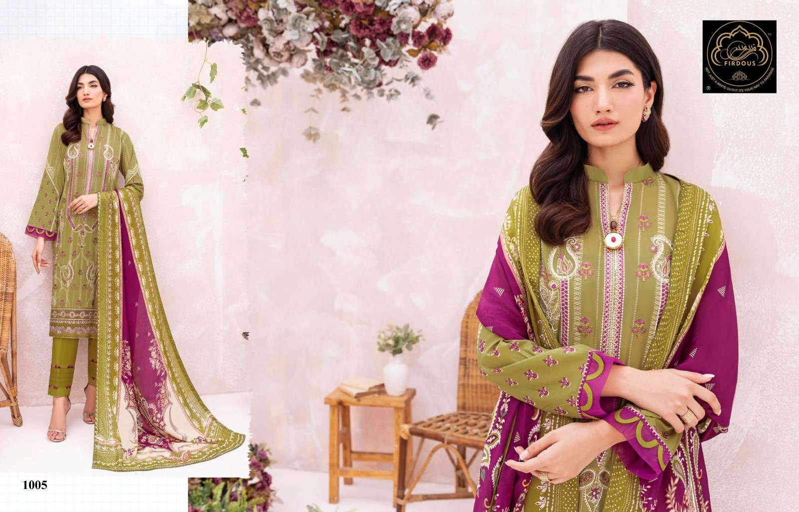 Mashaal By Firdous 1001 To 1008 Series Pakistani Suits Beautiful Fancy Colorful Stylish Party Wear & Occasional Wear Pure Cotton With Embroidery Dresses At Wholesale Price
