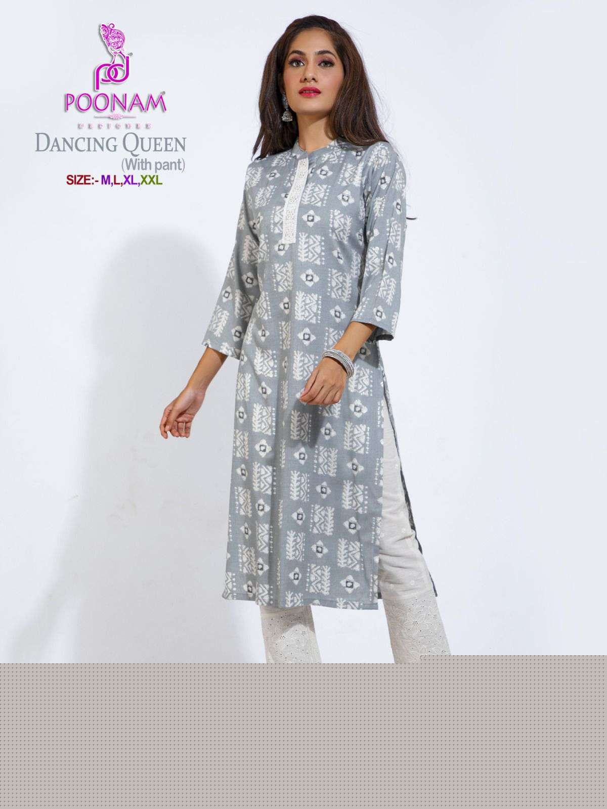 Dancing Queen By Poonam Designer 1001 To 1004 Series Beautiful Stylish Fancy Colorful Casual Wear & Ethnic Wear Soft Rayon Kurtis With Bottom At Wholesale Price