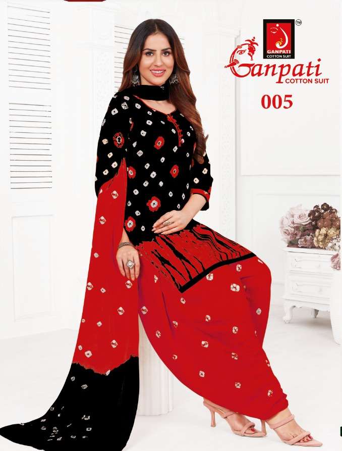 Shibori By Ganpati Cotton Suit 001 To 006 Series Beautiful Stylish Suits Fancy Colorful Casual Wear & Ethnic Wear & Ready To Wear Fancy Print Dresses At Wholesale Price