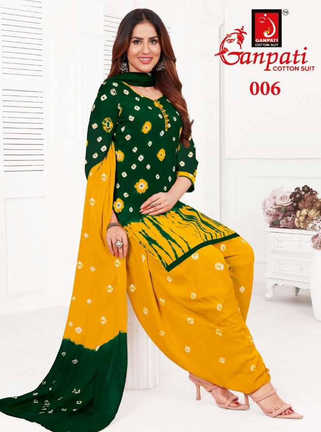 Shibori By Ganpati Cotton Suit 001 To 006 Series Beautiful Stylish Suits Fancy Colorful Casual Wear & Ethnic Wear & Ready To Wear Fancy Print Dresses At Wholesale Price