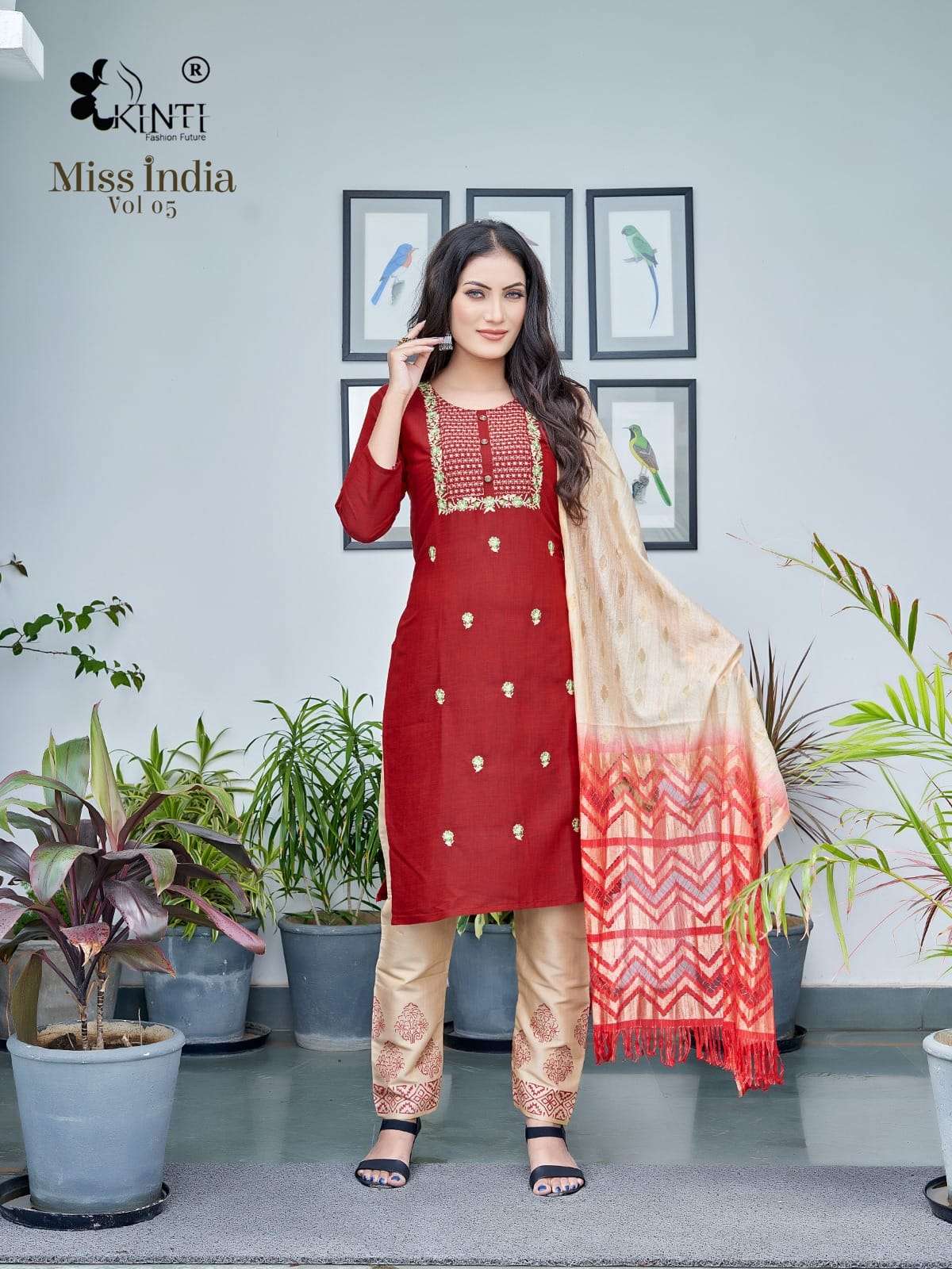 Miss India Vol-5 By Kinti 01 To 08 Series Designer Festive Suits Beautiful Fancy Stylish Colorful Party Wear & Occasional Wear Rayon Embroidered Dresses At Wholesale Price