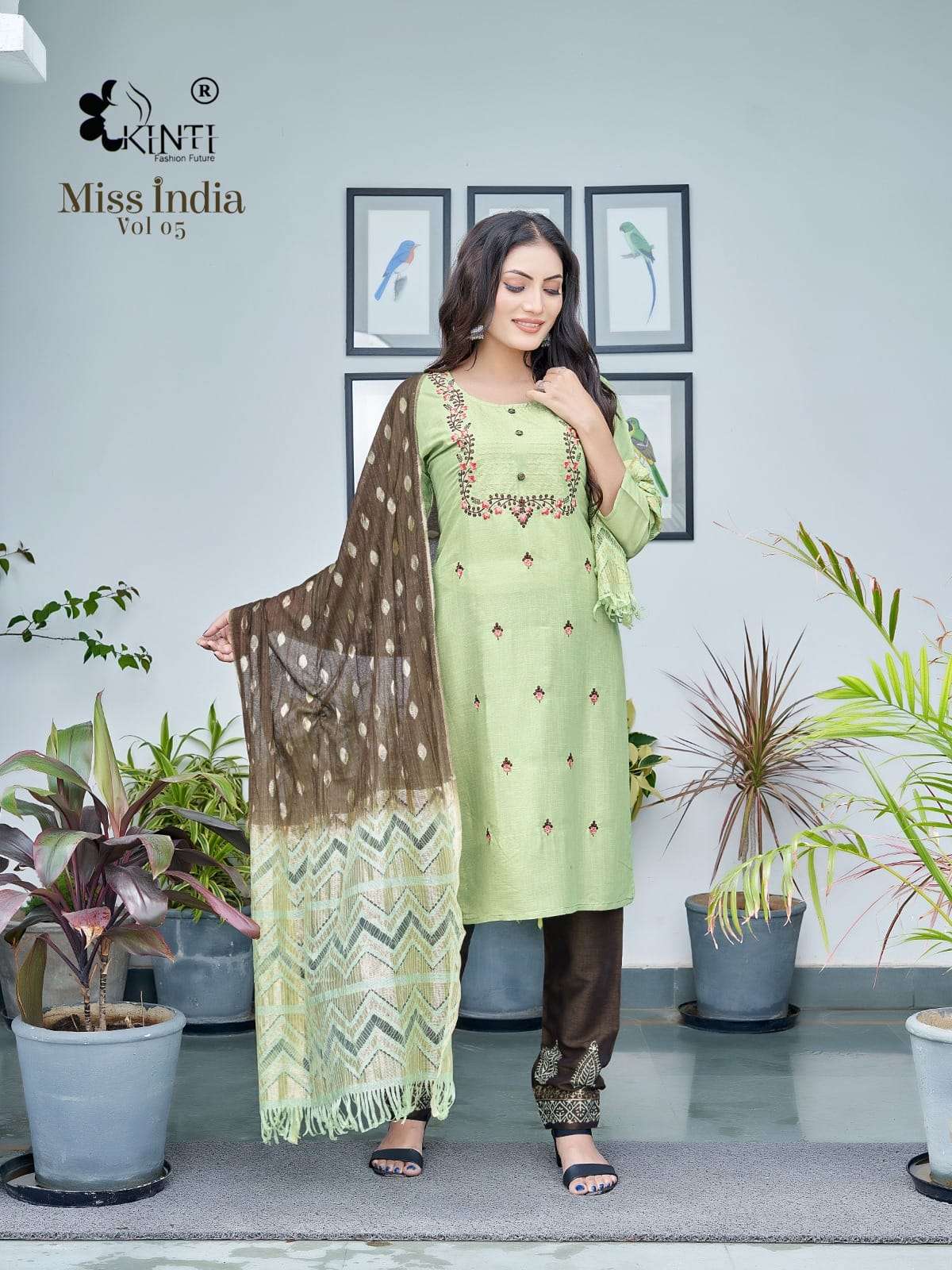 Miss India Vol-5 By Kinti 01 To 08 Series Designer Festive Suits Beautiful Fancy Stylish Colorful Party Wear & Occasional Wear Rayon Embroidered Dresses At Wholesale Price