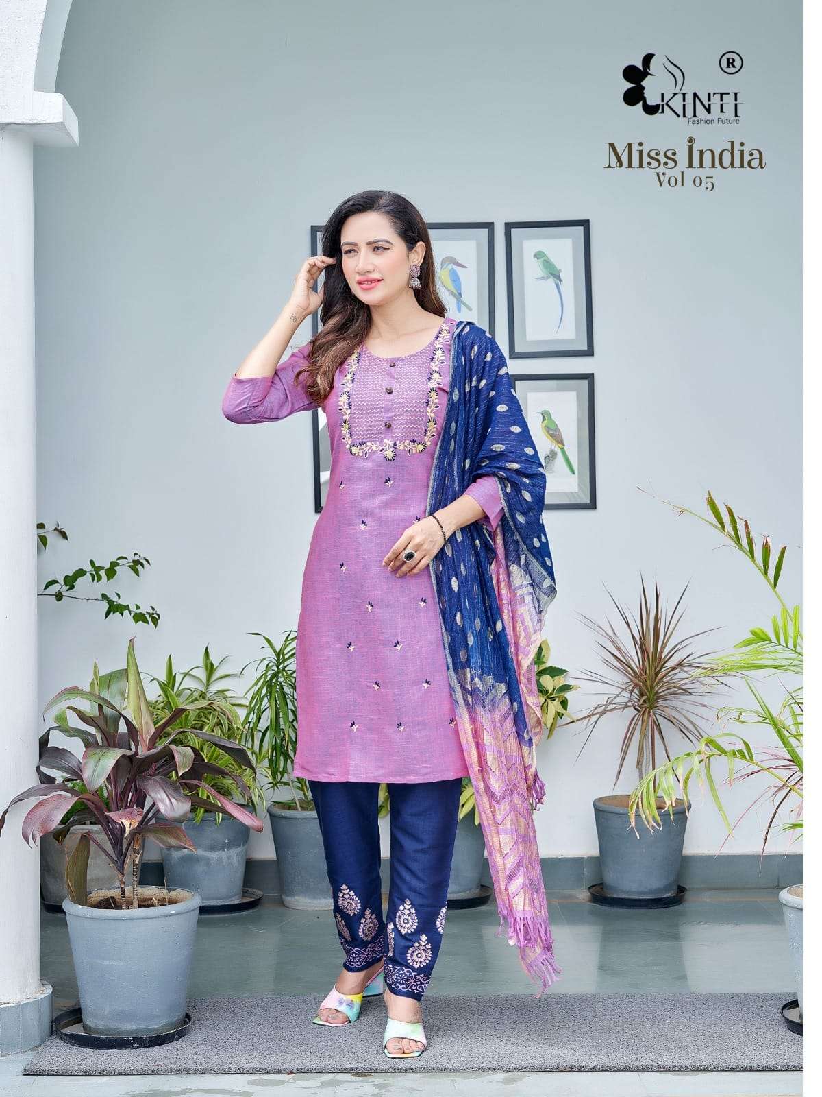 Miss India Vol-5 By Kinti 01 To 08 Series Designer Festive Suits Beautiful Fancy Stylish Colorful Party Wear & Occasional Wear Rayon Embroidered Dresses At Wholesale Price