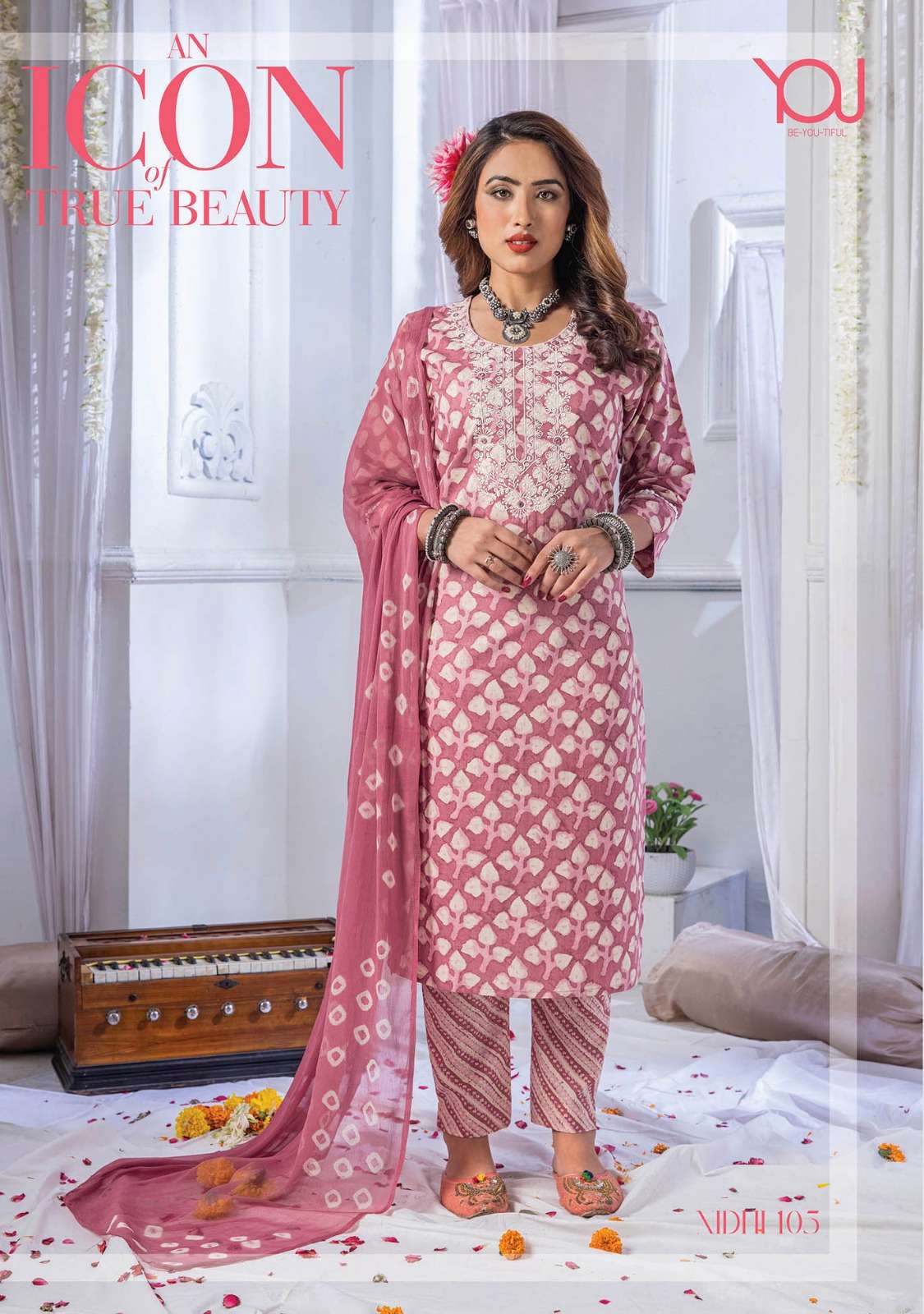 Nidhi By You 101 To 109 Series Designer Festive Suits Beautiful Fancy Stylish Colorful Party Wear & Occasional Wear Pure Cambric Cotton With Work Dresses At Wholesale Price