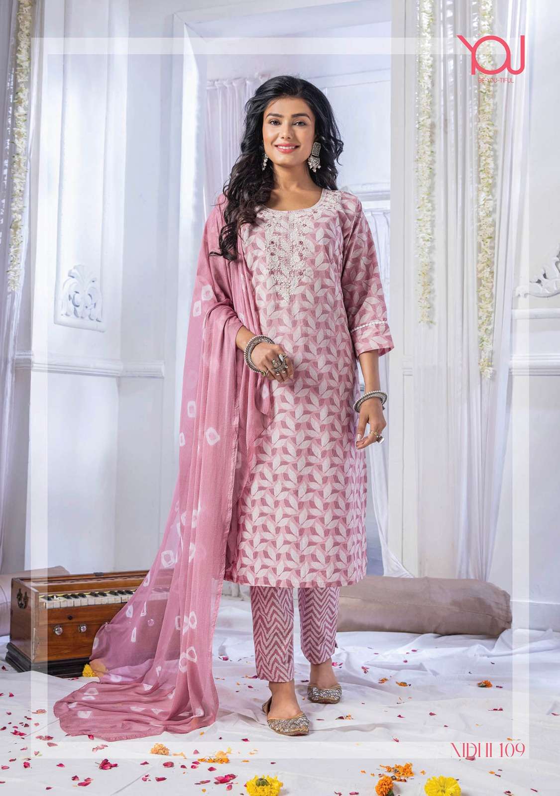 Nidhi By You 101 To 109 Series Designer Festive Suits Beautiful Fancy Stylish Colorful Party Wear & Occasional Wear Pure Cambric Cotton With Work Dresses At Wholesale Price