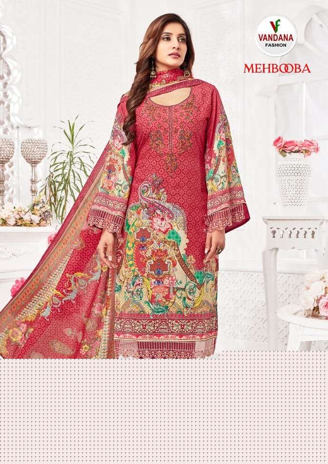 Mehbooba Vol-1 By Vandana Fashion 1001 To 1008 Series Designer Festive Suits Beautiful Fancy Stylish Colorful Party Wear & Occasional Wear Pure Cotton Print Dresses At Wholesale Price