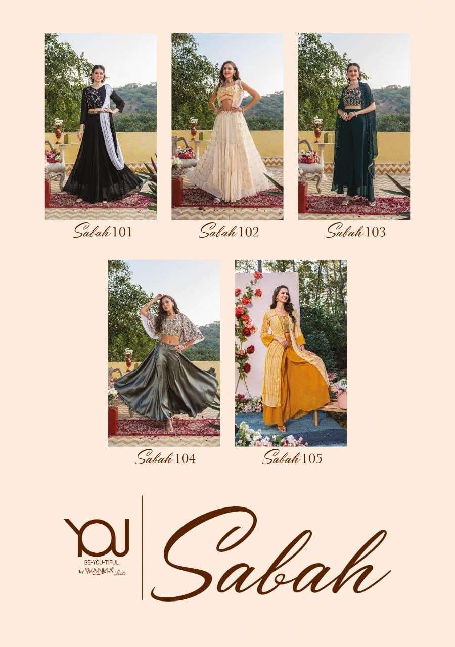 Sabah By You 101 To 105 Series Designer Stylish Fancy Colorful Beautiful Party Wear & Ethnic Wear Collection Georgette Tops With Bottom At Wholesale Price