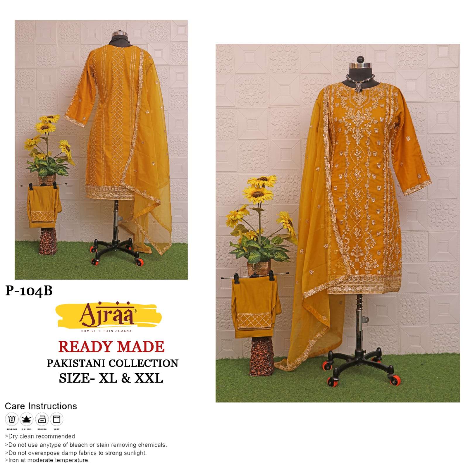 Ajraa 104 Colours By Ajraa 104-A To 104-C Series Pakistani Suits Beautiful Fancy Colorful Stylish Party Wear & Occasional Wear Pure Organza Embroidery Dresses At Wholesale Price