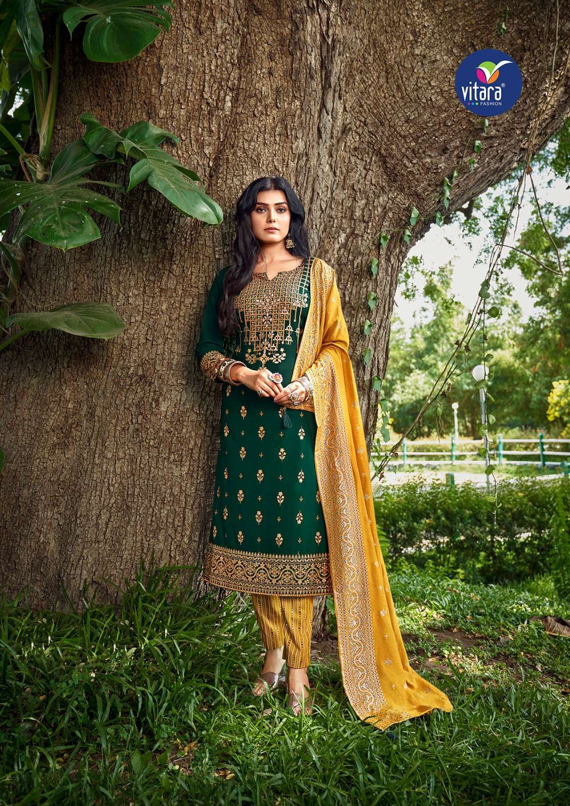 Calisto By Vitara 1001 To 1004 Series Beautiful Suits Colorful Stylish Fancy Casual Wear & Ethnic Wear Rayon Foil Digital Print Dresses At Wholesale Price