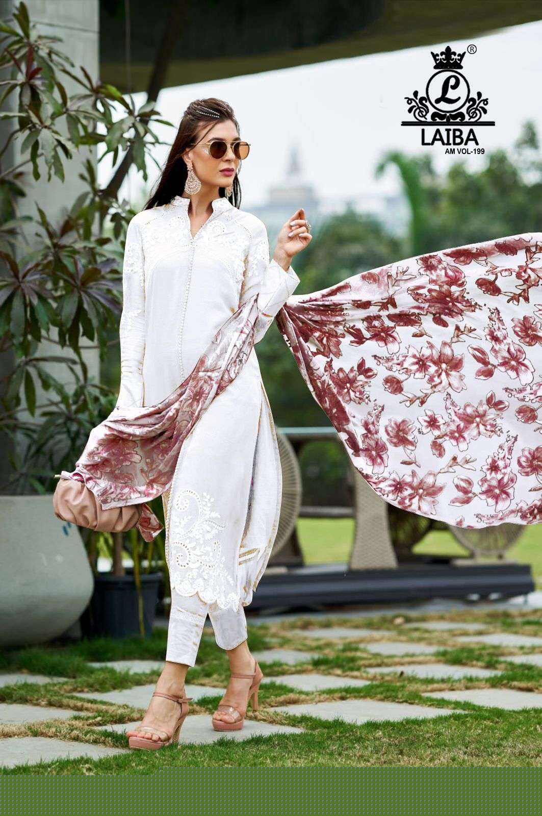 AM Vol-199 By Laiba 199-A To 199-D Series Beautiful Pakistani Suits Colorful Stylish Fancy Casual Wear & Ethnic Wear Pure Georgette Embroidered Dresses At Wholesale Price