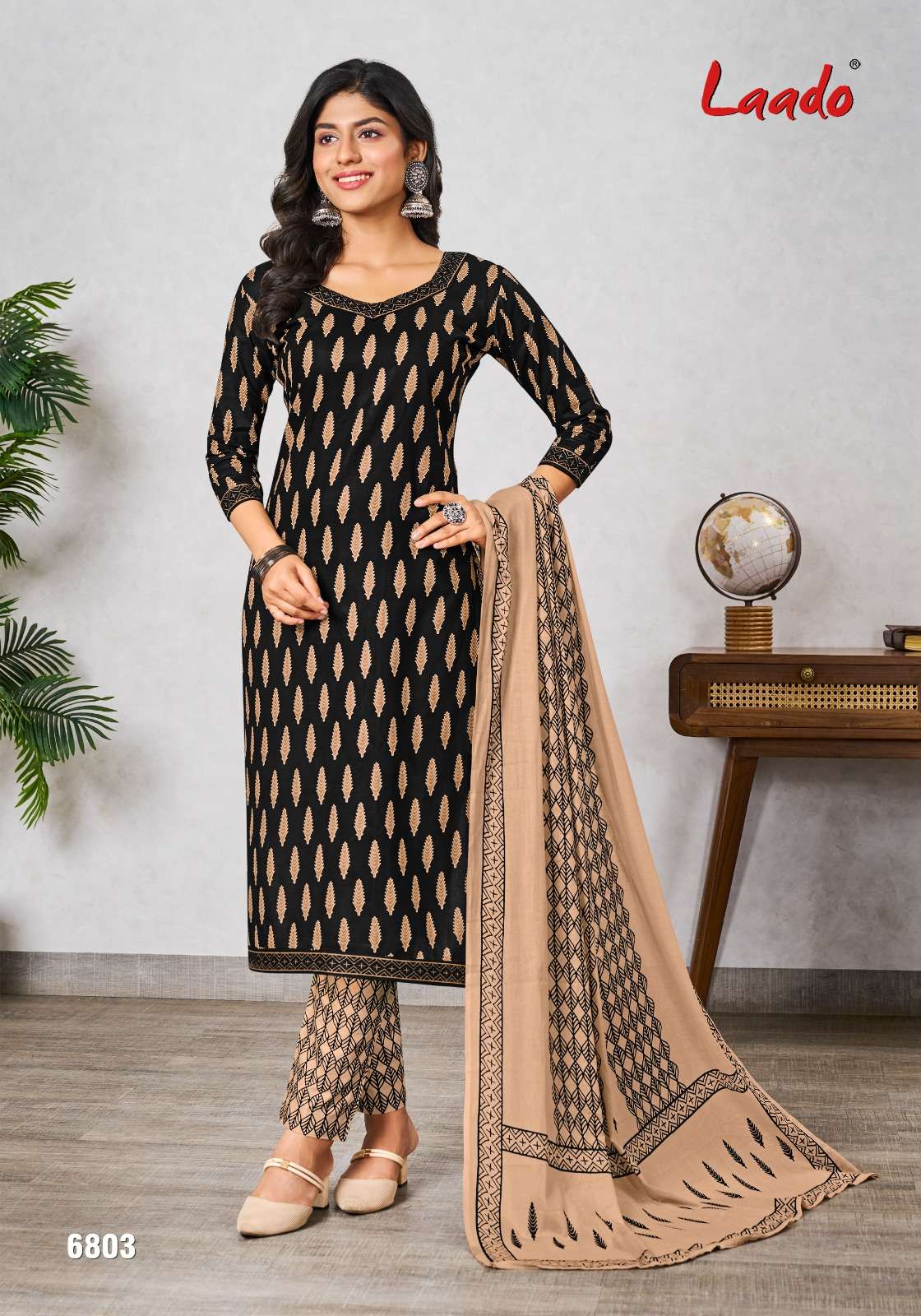 Laado Vol-68 By Laado 6801 To 6820 Series Beautiful Suits Stylish Colorful Fancy Casual Wear & Ethnic Wear Pure Cotton Print Dresses At Wholesale Price