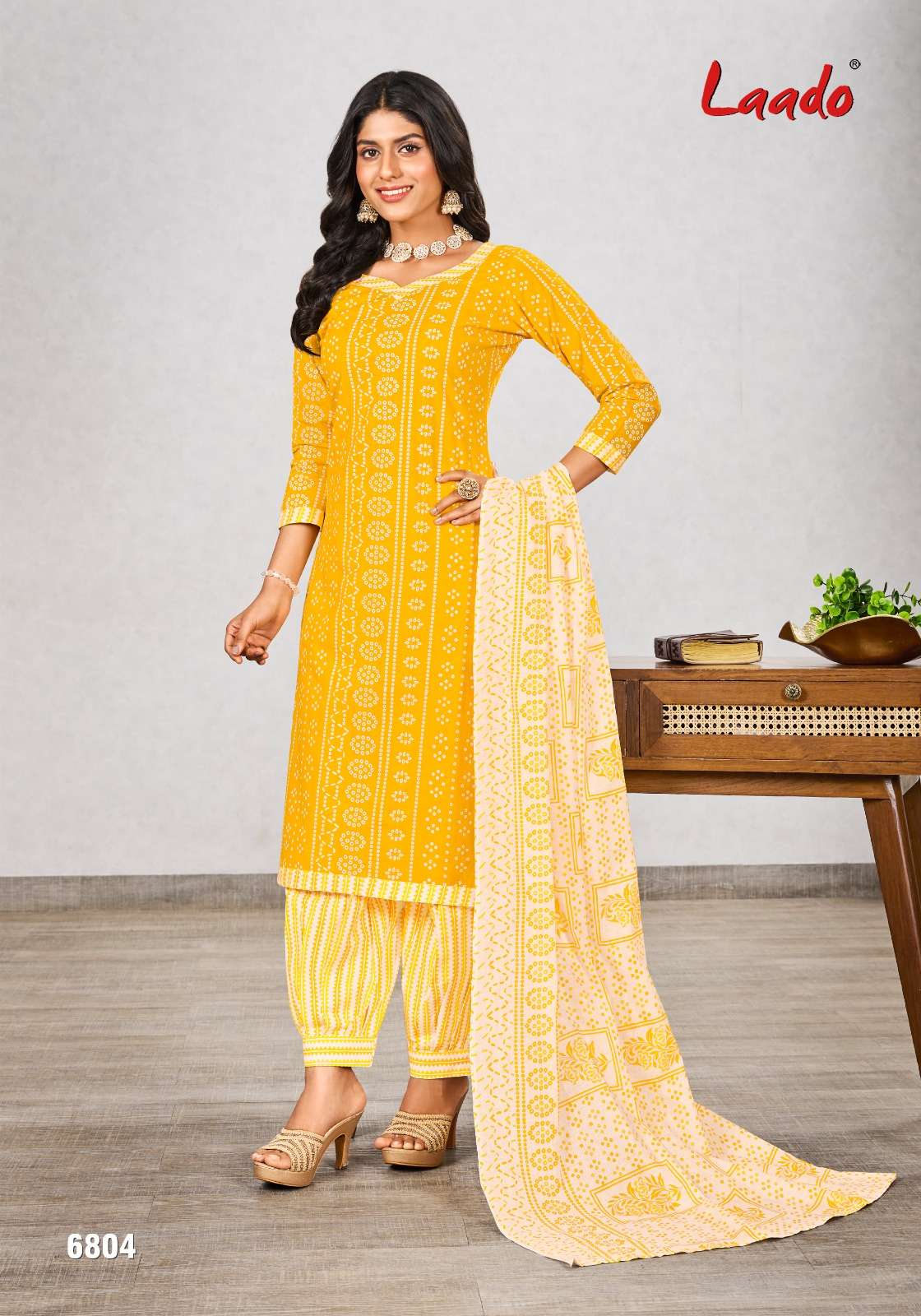 Laado Vol-68 By Laado 6801 To 6820 Series Beautiful Suits Stylish Colorful Fancy Casual Wear & Ethnic Wear Pure Cotton Print Dresses At Wholesale Price
