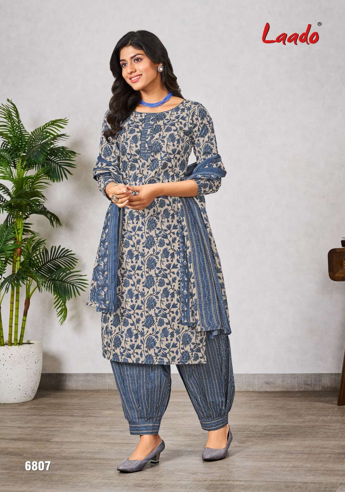 Laado Vol-68 By Laado 6801 To 6820 Series Beautiful Suits Stylish Colorful Fancy Casual Wear & Ethnic Wear Pure Cotton Print Dresses At Wholesale Price