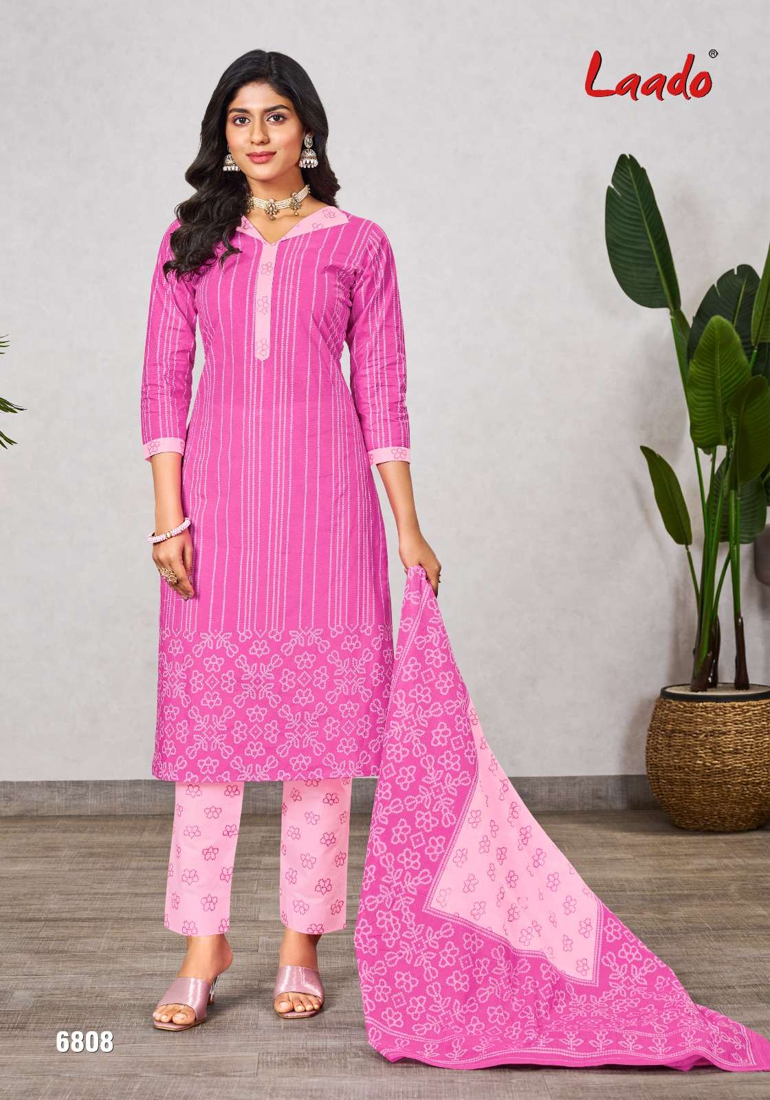 Laado Vol-68 By Laado 6801 To 6820 Series Beautiful Suits Stylish Colorful Fancy Casual Wear & Ethnic Wear Pure Cotton Print Dresses At Wholesale Price