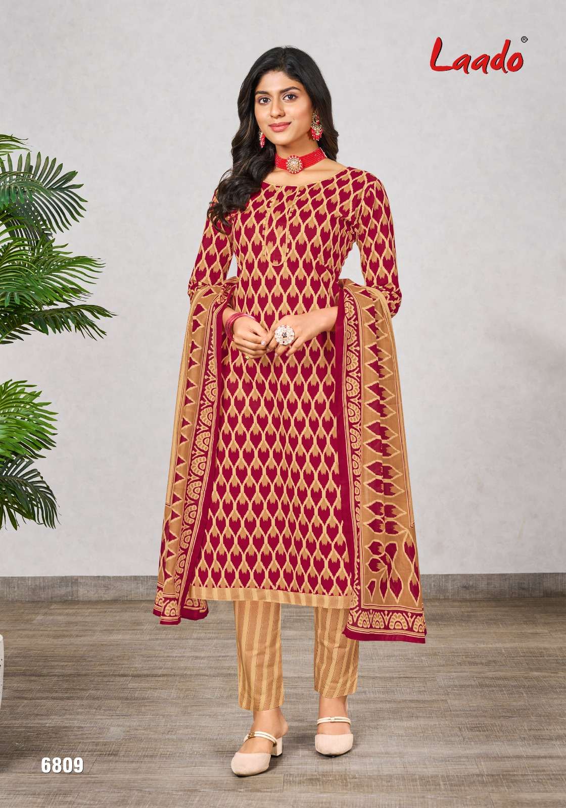 Laado Vol-68 By Laado 6801 To 6820 Series Beautiful Suits Stylish Colorful Fancy Casual Wear & Ethnic Wear Pure Cotton Print Dresses At Wholesale Price