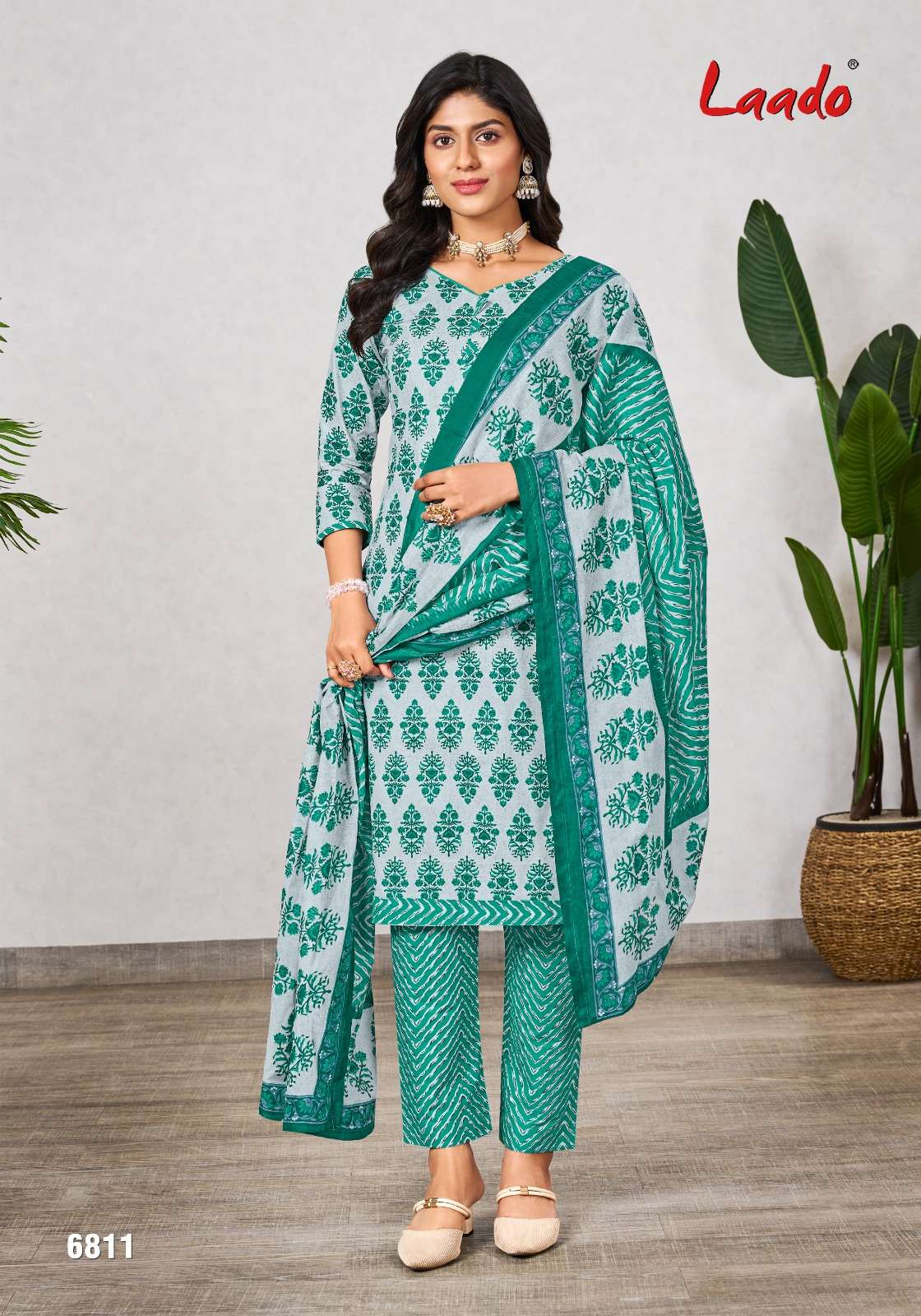 Laado Vol-68 By Laado 6801 To 6820 Series Beautiful Suits Stylish Colorful Fancy Casual Wear & Ethnic Wear Pure Cotton Print Dresses At Wholesale Price