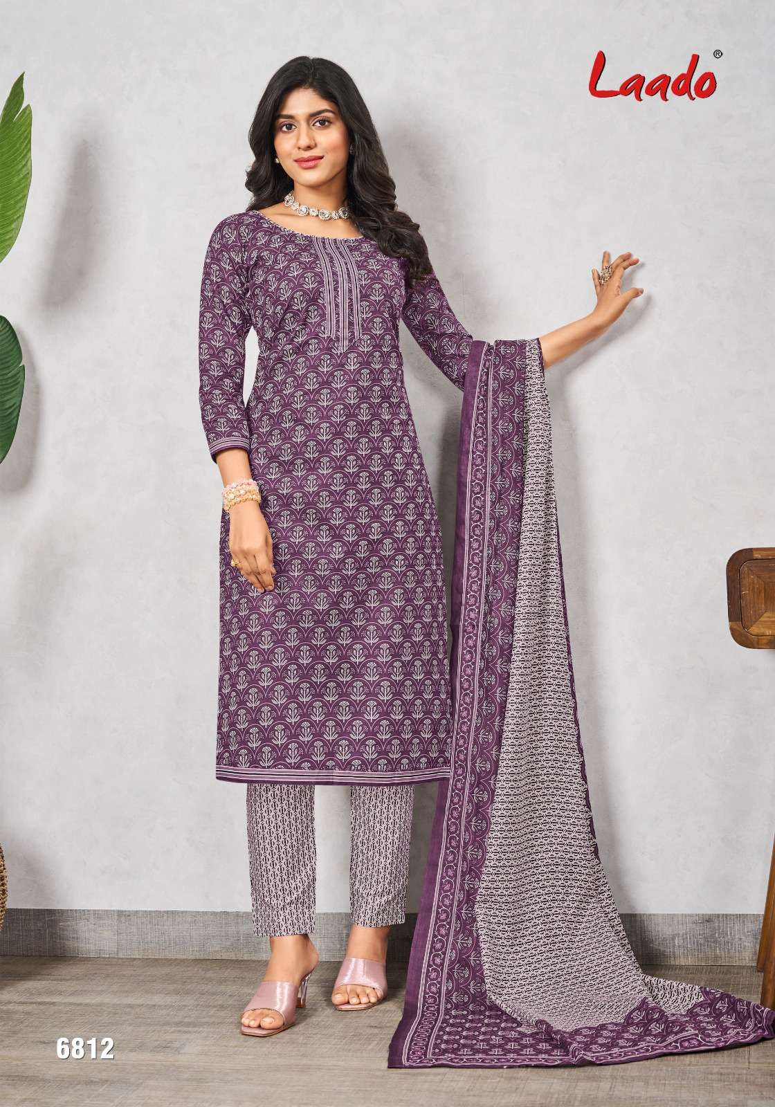 Laado Vol-68 By Laado 6801 To 6820 Series Beautiful Suits Stylish Colorful Fancy Casual Wear & Ethnic Wear Pure Cotton Print Dresses At Wholesale Price