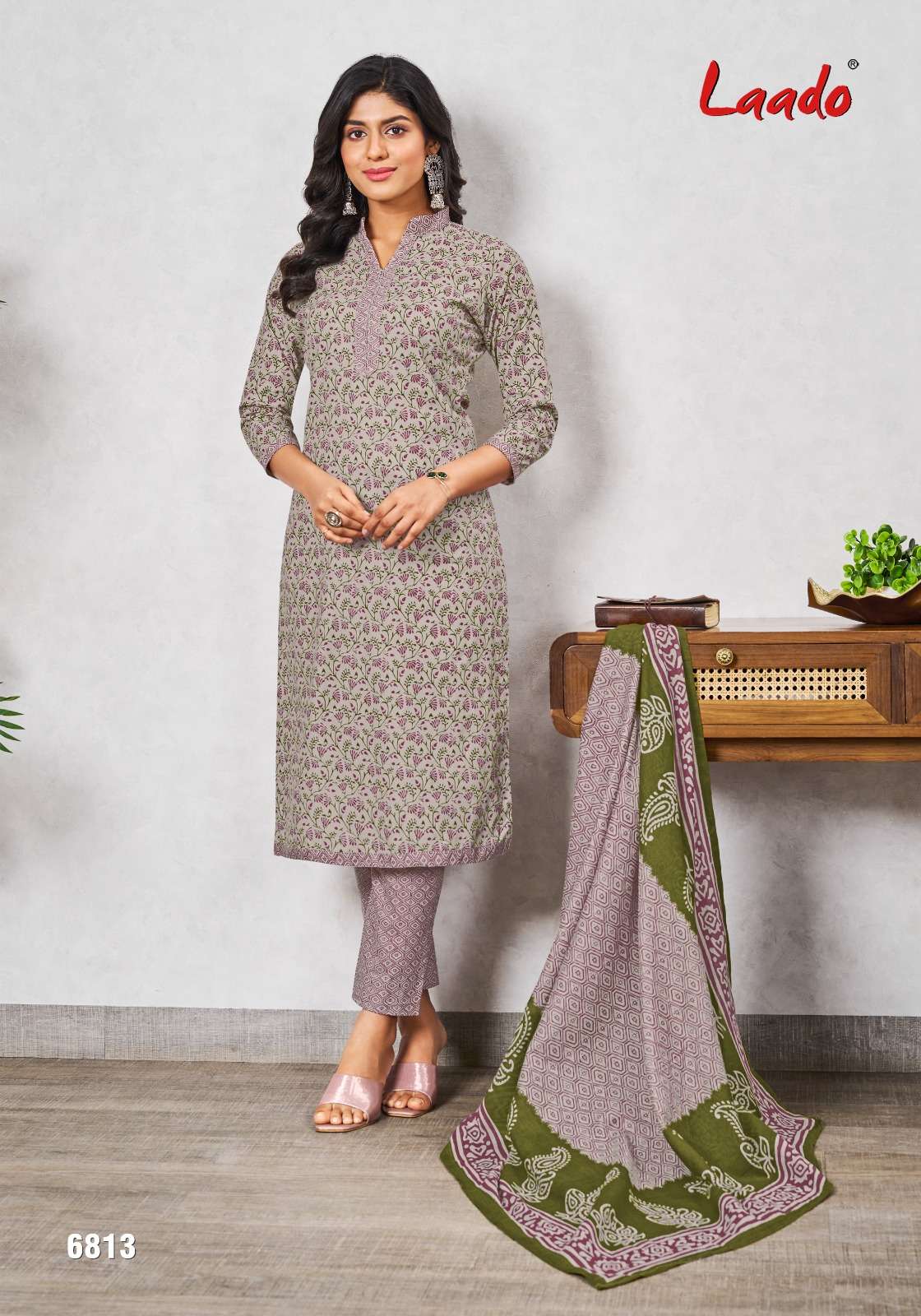 Laado Vol-68 By Laado 6801 To 6820 Series Beautiful Suits Stylish Colorful Fancy Casual Wear & Ethnic Wear Pure Cotton Print Dresses At Wholesale Price