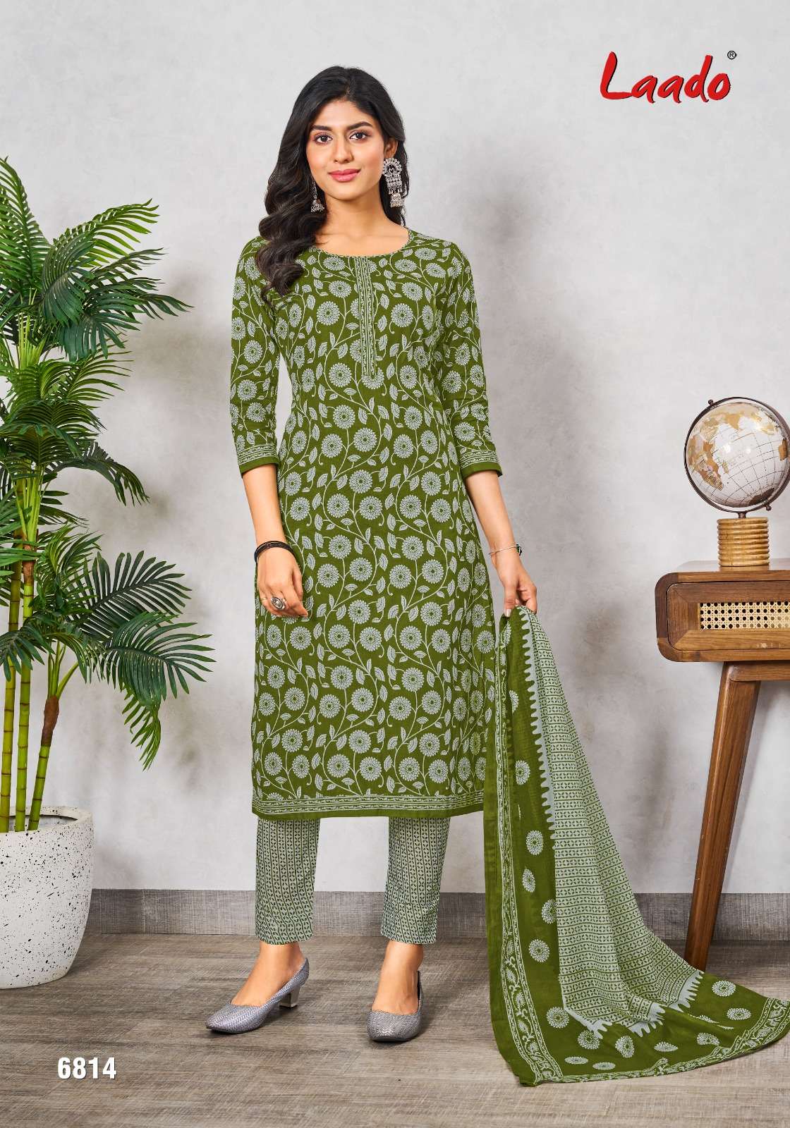 Laado Vol-68 By Laado 6801 To 6820 Series Beautiful Suits Stylish Colorful Fancy Casual Wear & Ethnic Wear Pure Cotton Print Dresses At Wholesale Price