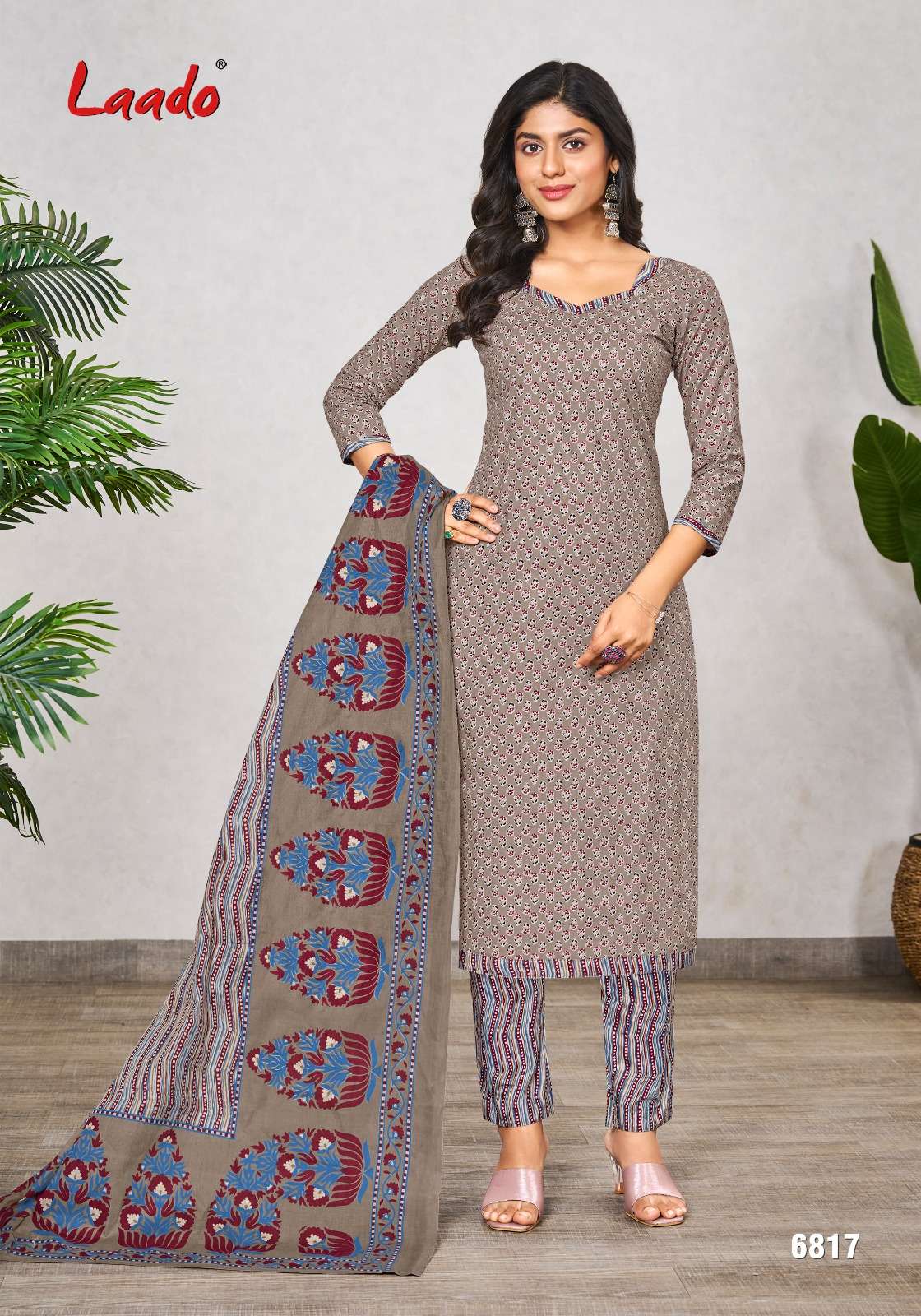 Laado Vol-68 By Laado 6801 To 6820 Series Beautiful Suits Stylish Colorful Fancy Casual Wear & Ethnic Wear Pure Cotton Print Dresses At Wholesale Price