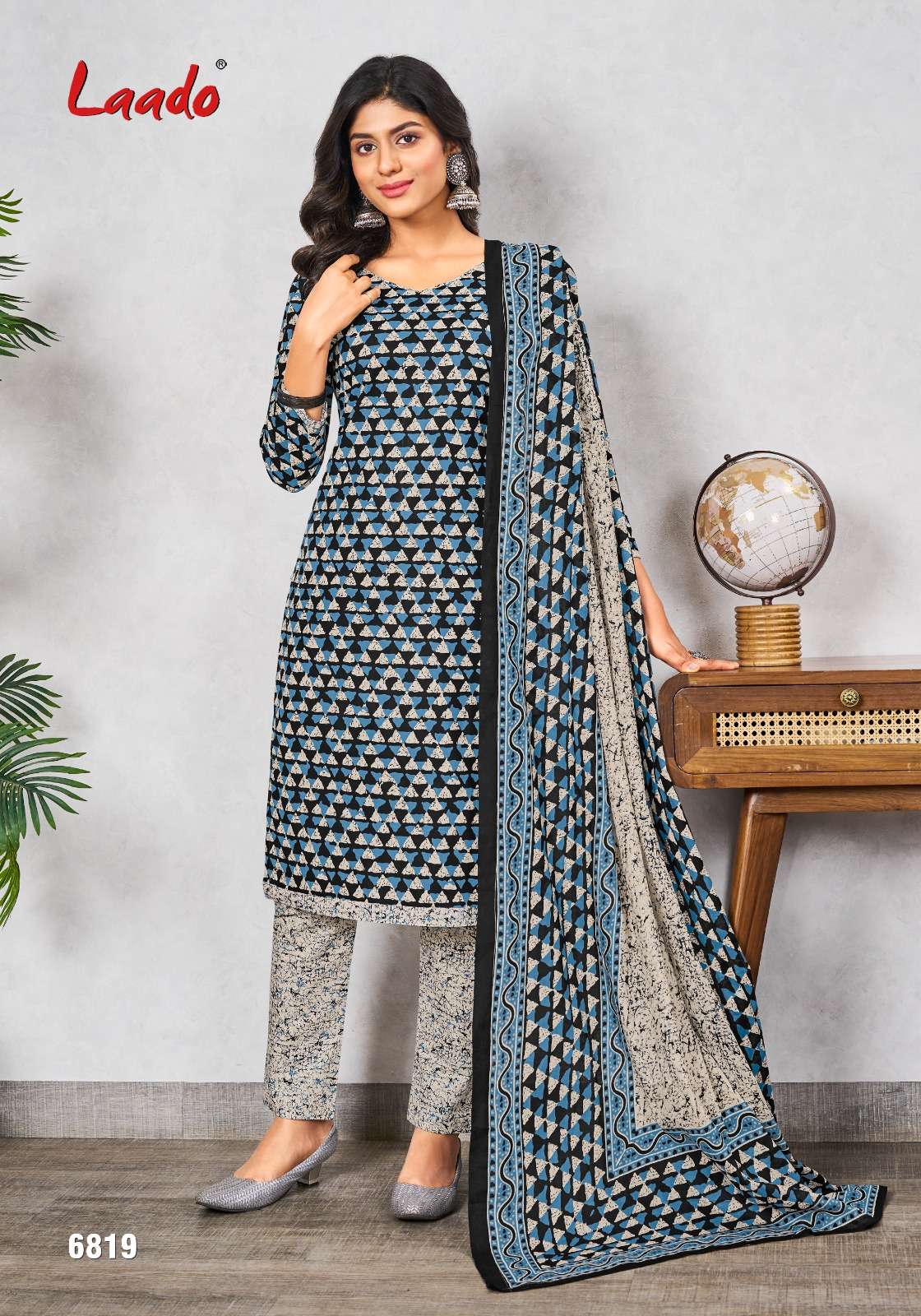 Laado Vol-68 By Laado 6801 To 6820 Series Beautiful Suits Stylish Colorful Fancy Casual Wear & Ethnic Wear Pure Cotton Print Dresses At Wholesale Price