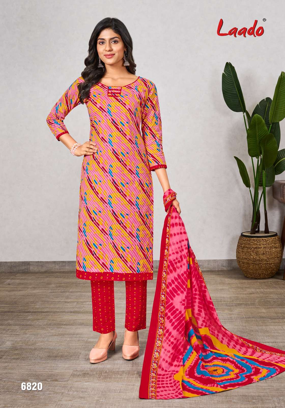 Laado Vol-68 By Laado 6801 To 6820 Series Beautiful Suits Stylish Colorful Fancy Casual Wear & Ethnic Wear Pure Cotton Print Dresses At Wholesale Price