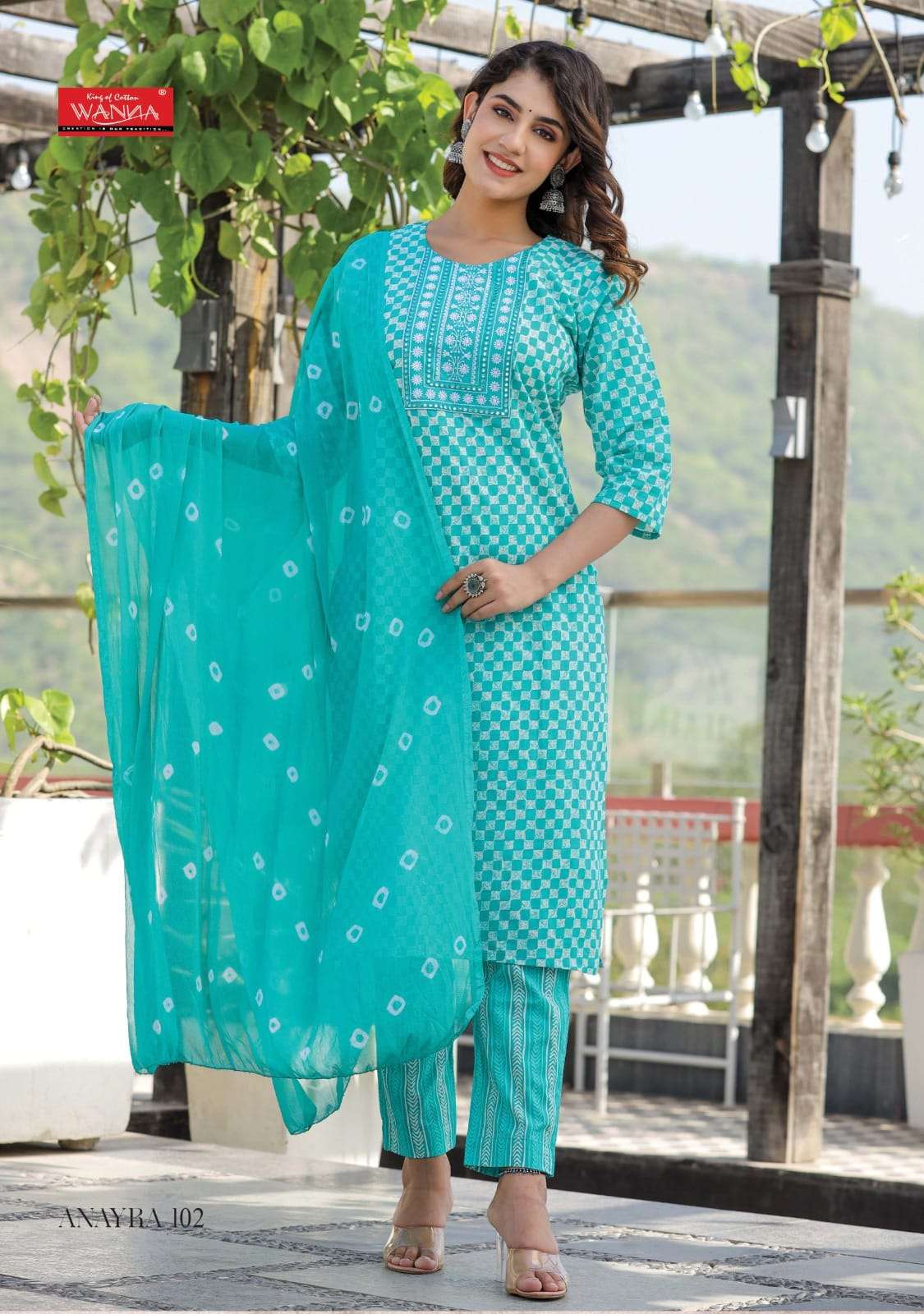 Anayra By Wanna 101 To 106 Series Beautiful Stylish Festive Suits Fancy Colorful Casual Wear & Ethnic Wear & Ready To Wear Cambric Cotton With Work Dresses At Wholesale Price