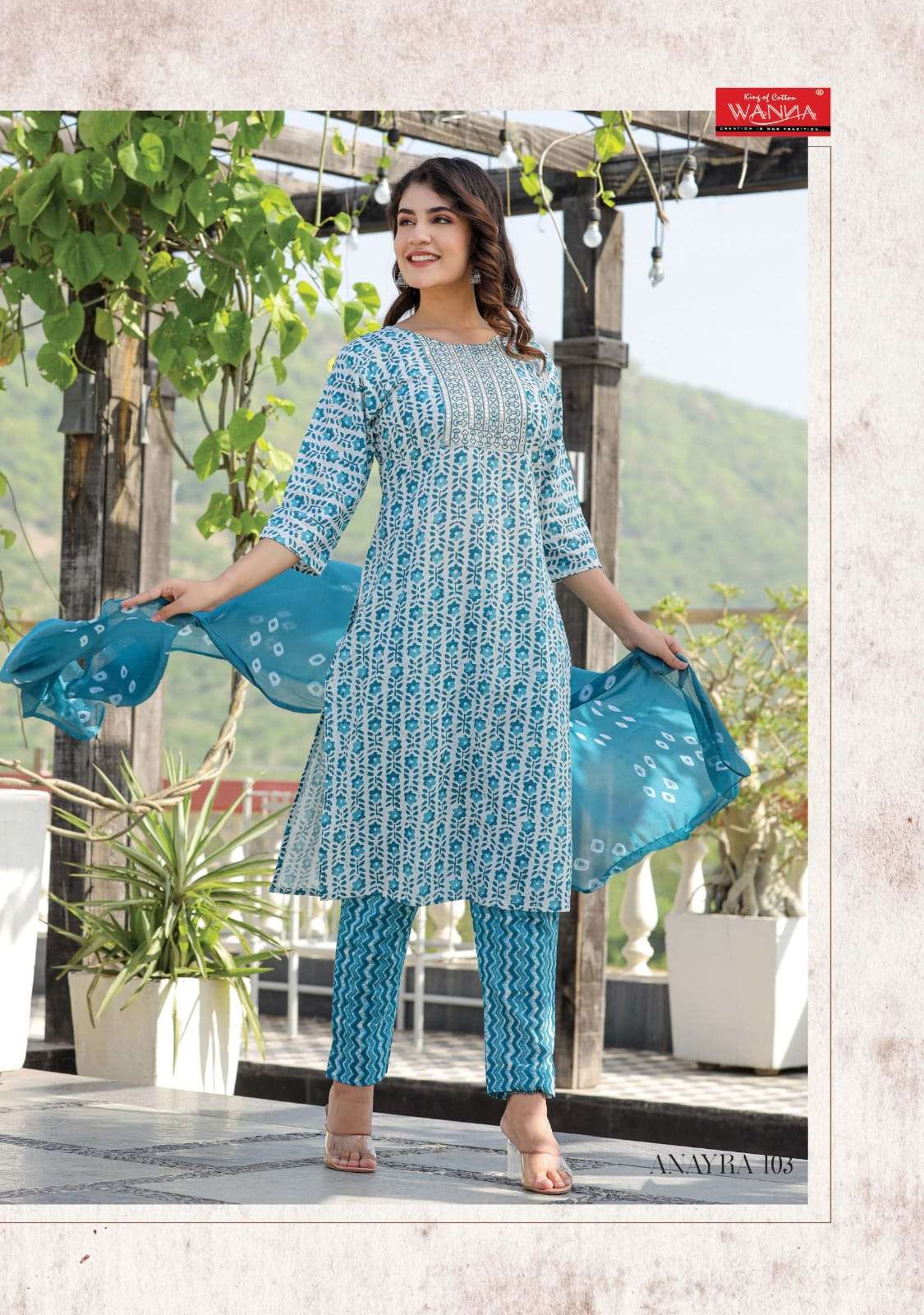 Anayra By Wanna 101 To 106 Series Beautiful Stylish Festive Suits Fancy Colorful Casual Wear & Ethnic Wear & Ready To Wear Cambric Cotton With Work Dresses At Wholesale Price