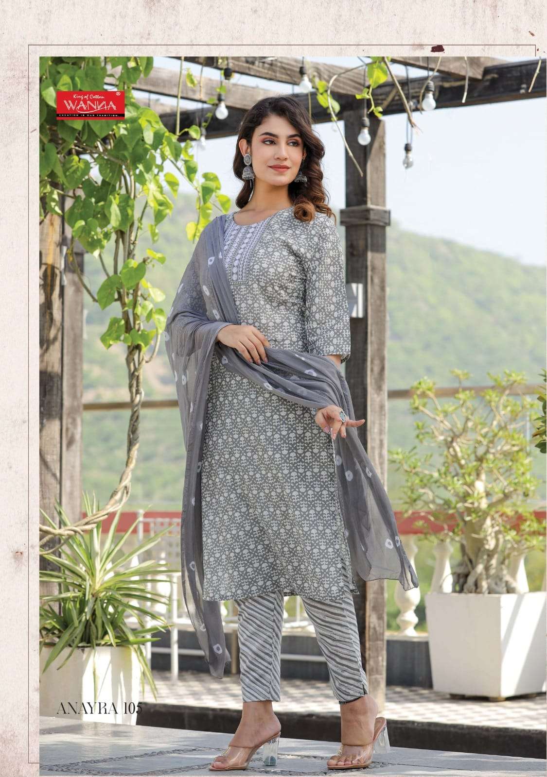 Anayra By Wanna 101 To 106 Series Beautiful Stylish Festive Suits Fancy Colorful Casual Wear & Ethnic Wear & Ready To Wear Cambric Cotton With Work Dresses At Wholesale Price