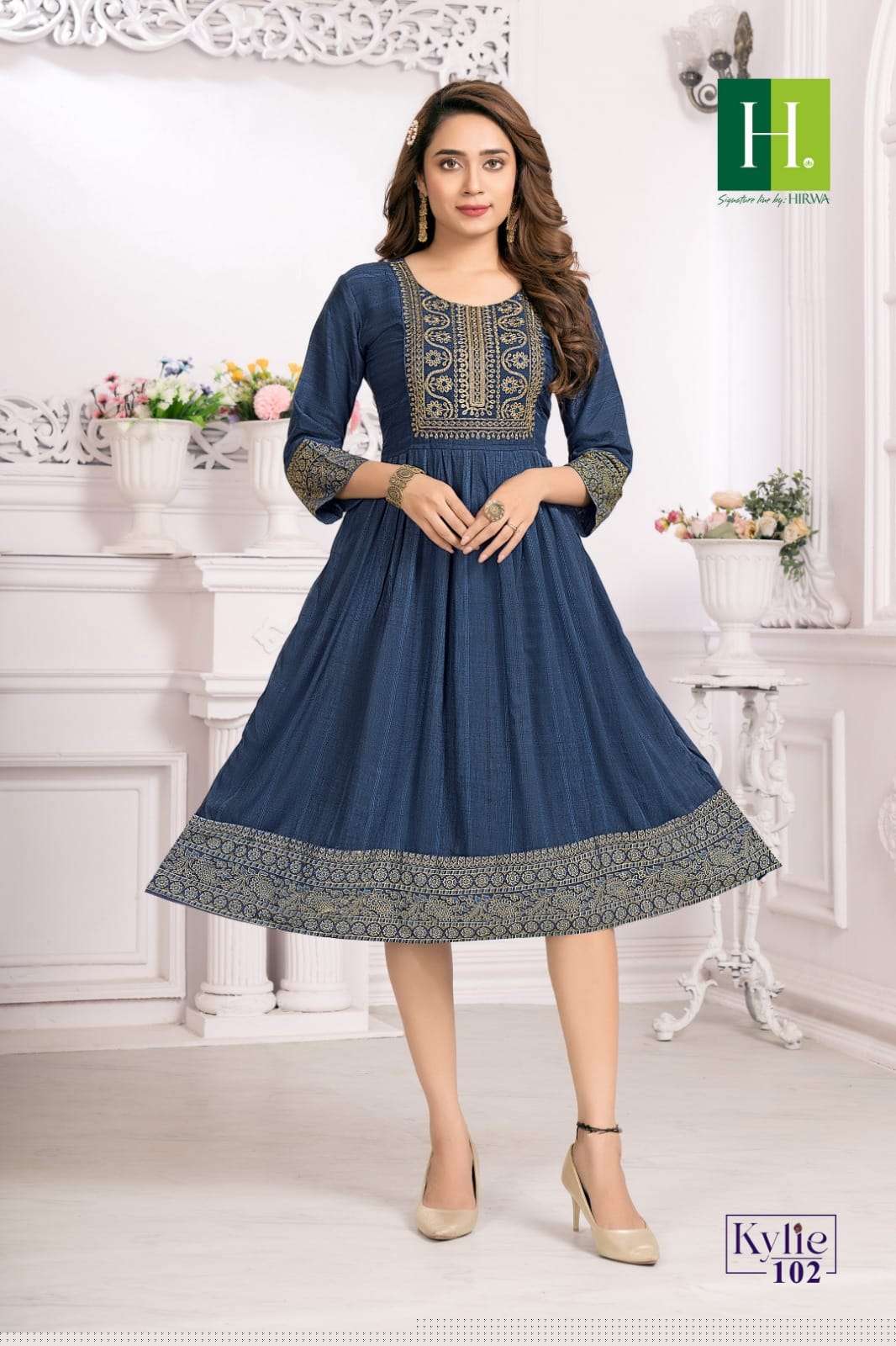 Kylie By Hirwa 101 To 108 Series Designer Stylish Fancy Colorful Beautiful Party Wear & Ethnic Wear Collection Viscose Rayon Print Kurtis At Wholesale Price