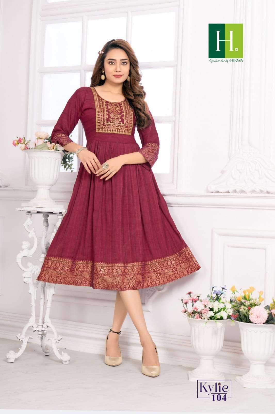 Kylie By Hirwa 101 To 108 Series Designer Stylish Fancy Colorful Beautiful Party Wear & Ethnic Wear Collection Viscose Rayon Print Kurtis At Wholesale Price