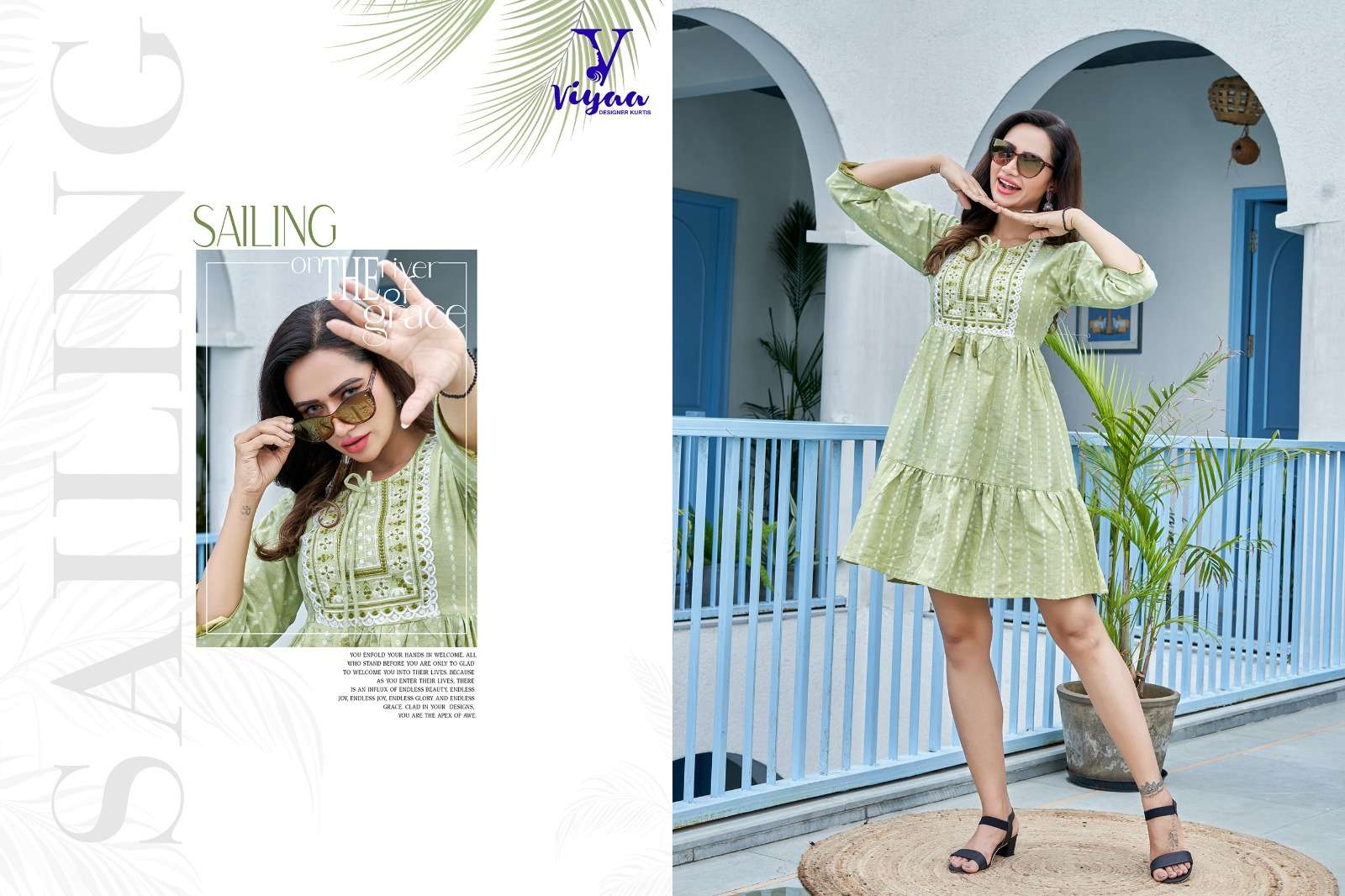 Popstar Vol-3 By Viyaa Designer 301 To 306 Series Designer Stylish Fancy Colorful Beautiful Party Wear & Ethnic Wear Collection Khadi Cotton Kurtis At Wholesale Price